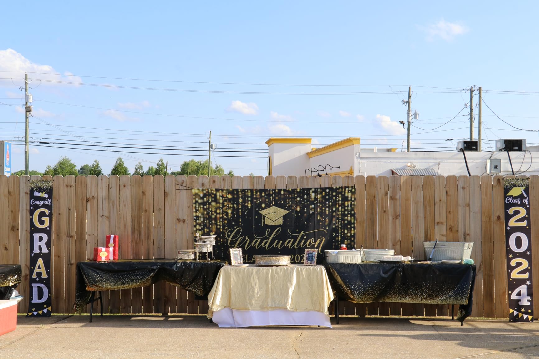 10x8ft Polyester Black Congrats Graduation Backdrop Class of 2026 Photography Background Gold Bachelor Cap Celebration Party Decorations Banner Picture Photo Booth customer photo 1