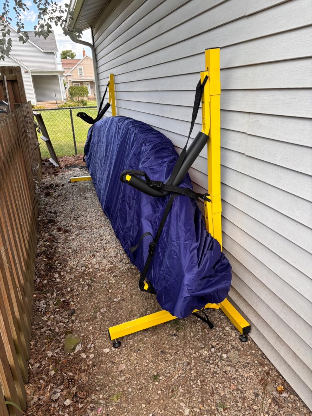 Frelaxy 420D Kayak Cover, Heavy Duty Waterproof UV Resistant Kayak Covers for Outdoor Storage, Ultra Strong Canoe Storage Dust Cover, Great for Indoor & Outdoor 9.8-13.5ft customer photo 2