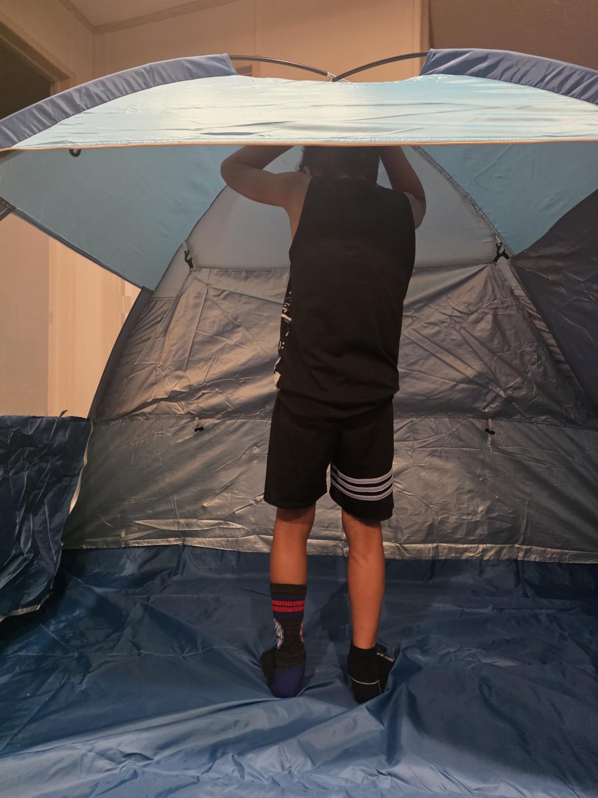 Beach Tent Sun Shelter for 3/4/6/8 Person, UPF 50+ UV Protection Beach Shade Canopy Tent, Lightweight, Easy Set Up and Carry customer photo 1