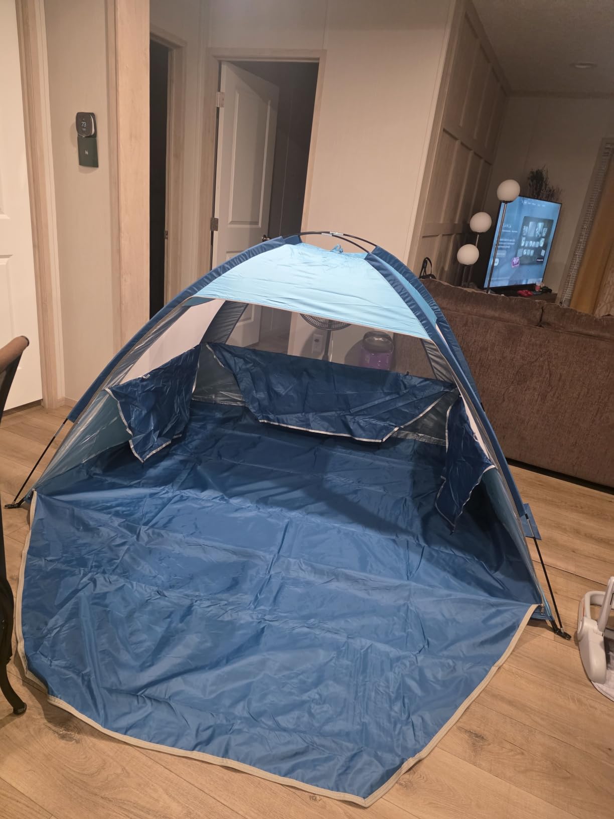 Beach Tent Sun Shelter for 3/4/6/8 Person, UPF 50+ UV Protection Beach Shade Canopy Tent, Lightweight, Easy Set Up and Carry customer photo 2
