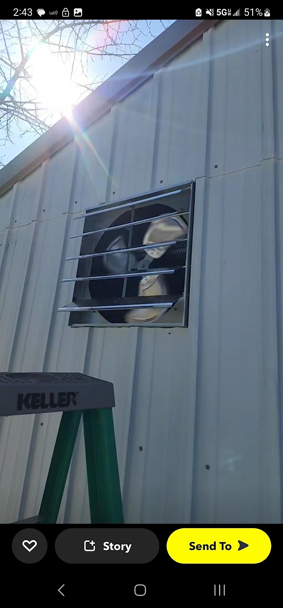 VENTISOL 20 Inch Shutter Exhaust Fan Wall Mounted, 3500CFM Exhaust Fan with Pre-Installed 1.65m Power Cord, Ventilation fan for Greenhouse, Garages, Attic, Shops, Chicken Coop, Black customer photo 2