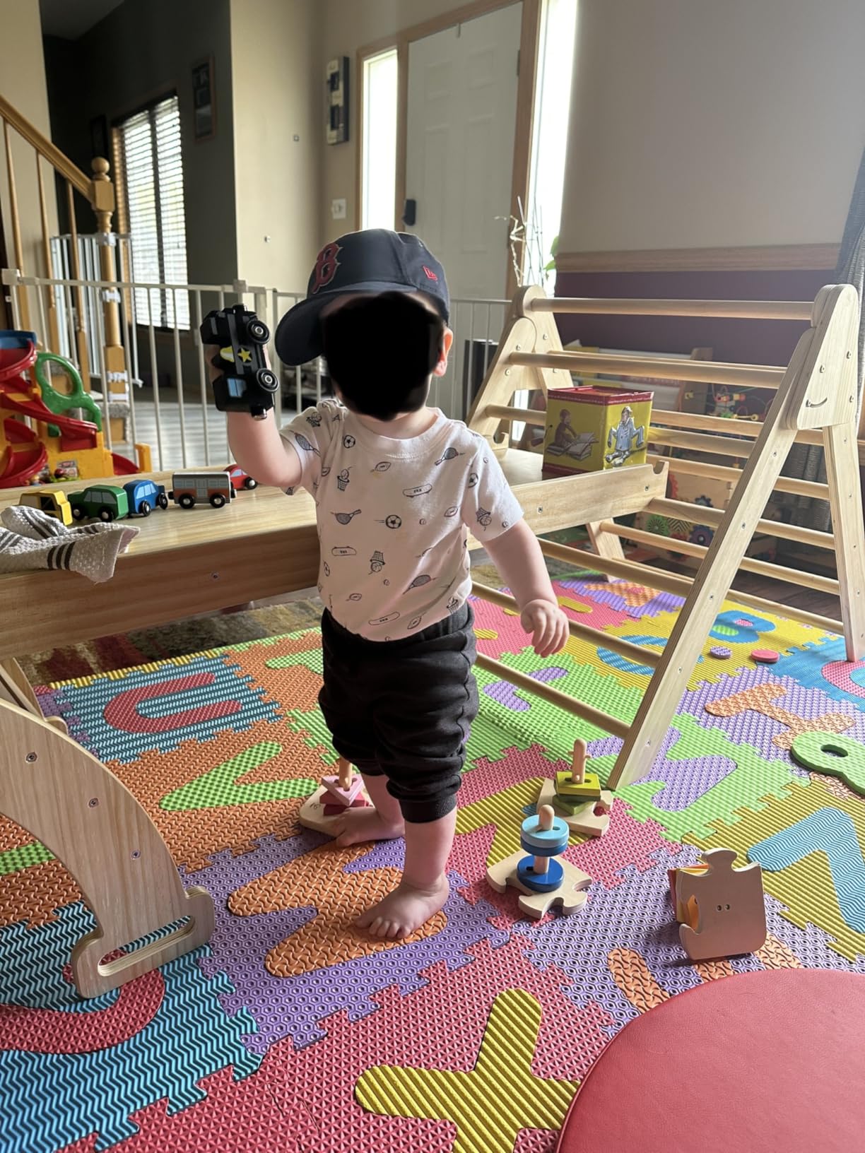 Avenlur 5-in-1 Pikler Triangle Set - Hazel Montessori Indoor Jungle Gym - Climbing Triangle, Waldorf Rocker, Toddler Indoor Climbing Toys, & Slide - Wooden Indoor Playground Playset, Ages 2-7 customer photo 1