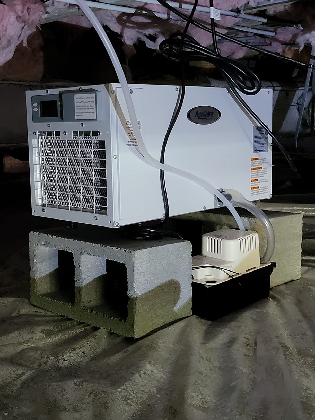 AprilAire E070 Pro 70-Pint Crawl Space Dehumidifier with Drain Hose, Commercial-Grade Whole-House Dehumidifier for Crawlspace, Basement, or Whole Home up to 2,200 sq. ft. customer photo 2