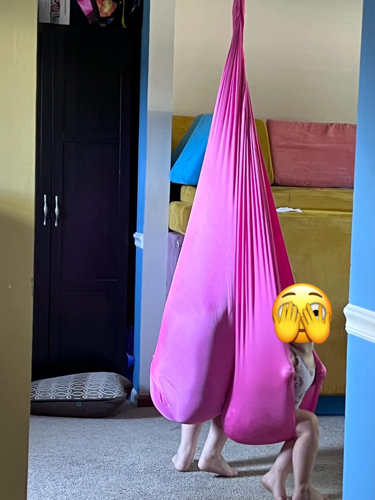 OUTREE Sensory Swing for Kids with 360° Swivel Hanger, Indoor Therapy Swing Great for Autism, ADHD, Sensory Processing Disorder, and Autistic Children customer photo 2