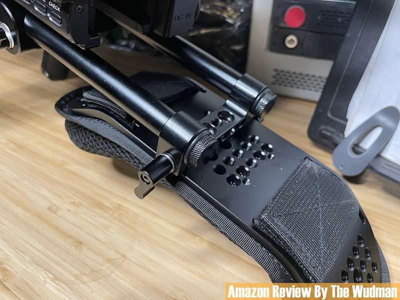 NICEYRIG 15mm Rod Rail Shoulder Rig Support System Applicable for Canon C300 C200 C100, Sony FS7 FS5 FX9, RED DSMC2 Cinema Camcorder and DSLR Camera, Rosette Mount Heavy Rig - 410 customer photo 2