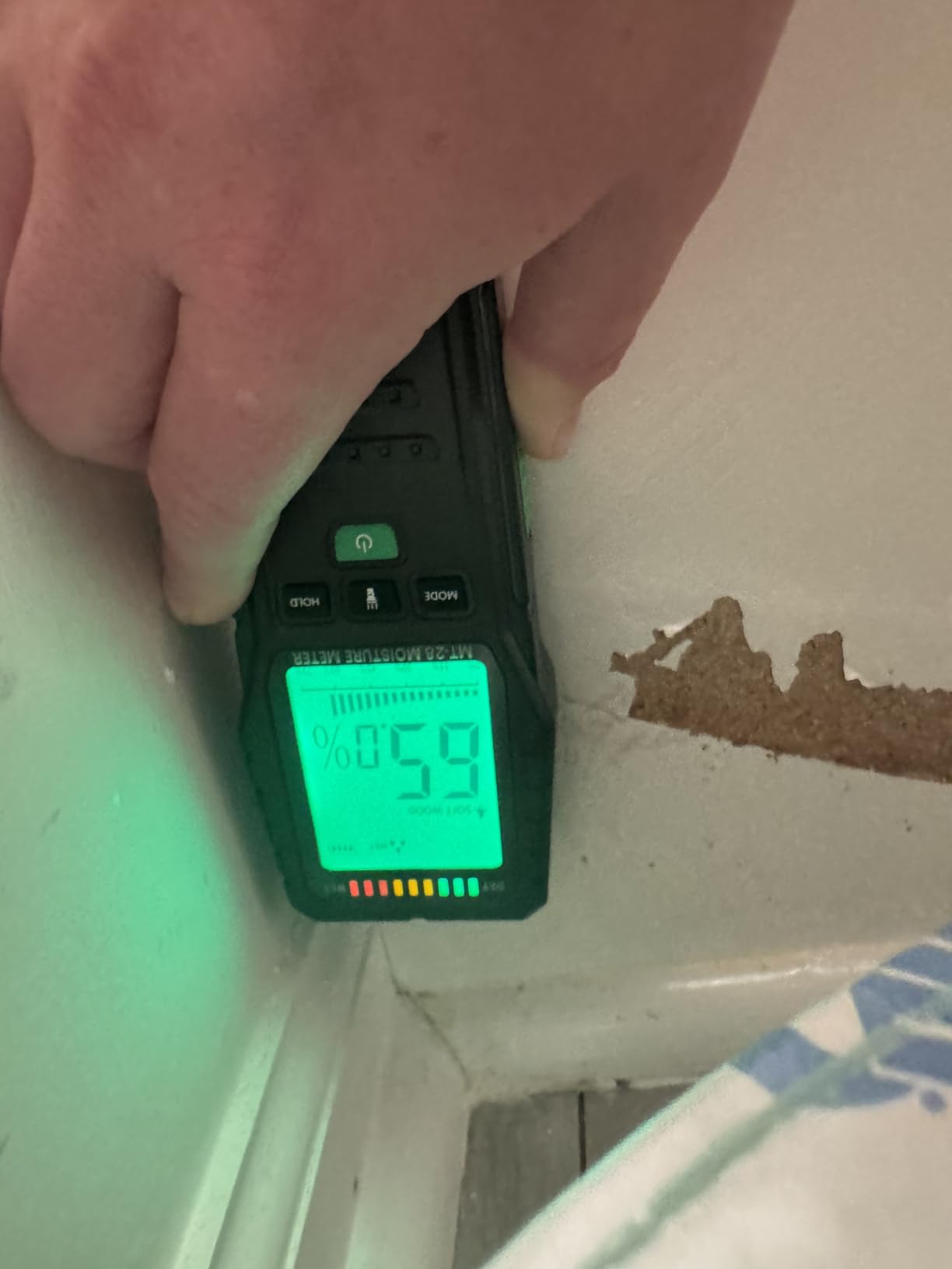 Pinless Moisture Meter for Wood Concrete Digital Wall Moisture Detector | Non Destructive, Moisture Tester, Audible Alarm & HOLD Function, Ideal for Firewood, Lumber, Home Inspections customer photo 2