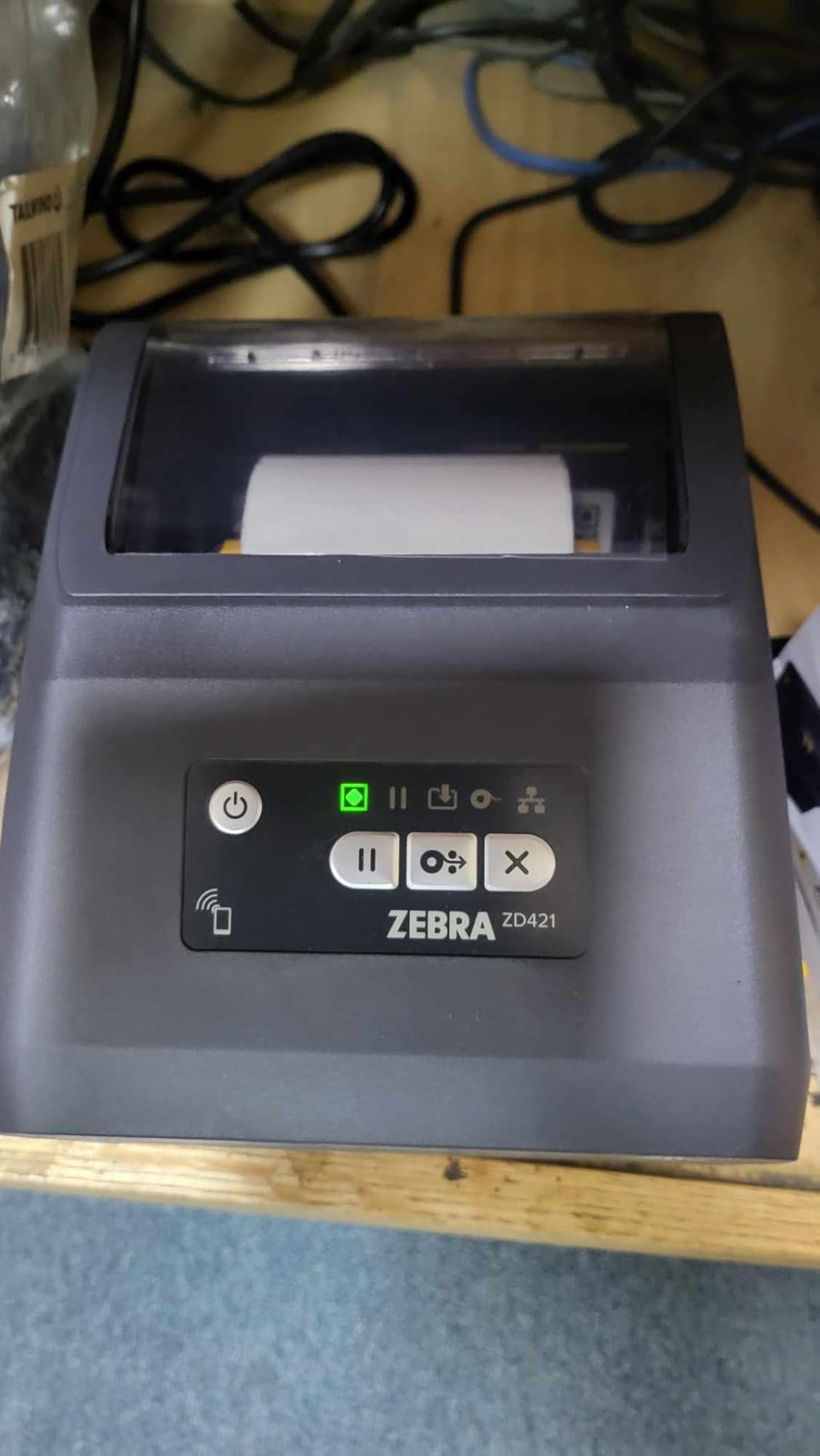 ZEBRA ZD421 Direct Thermal Desktop Printer 203 dpi Print Width 4-inch Wired USB and Ethernet Connectivity ZD4A042-D01E00EZ, No Thermal Ribbon Required customer photo 2