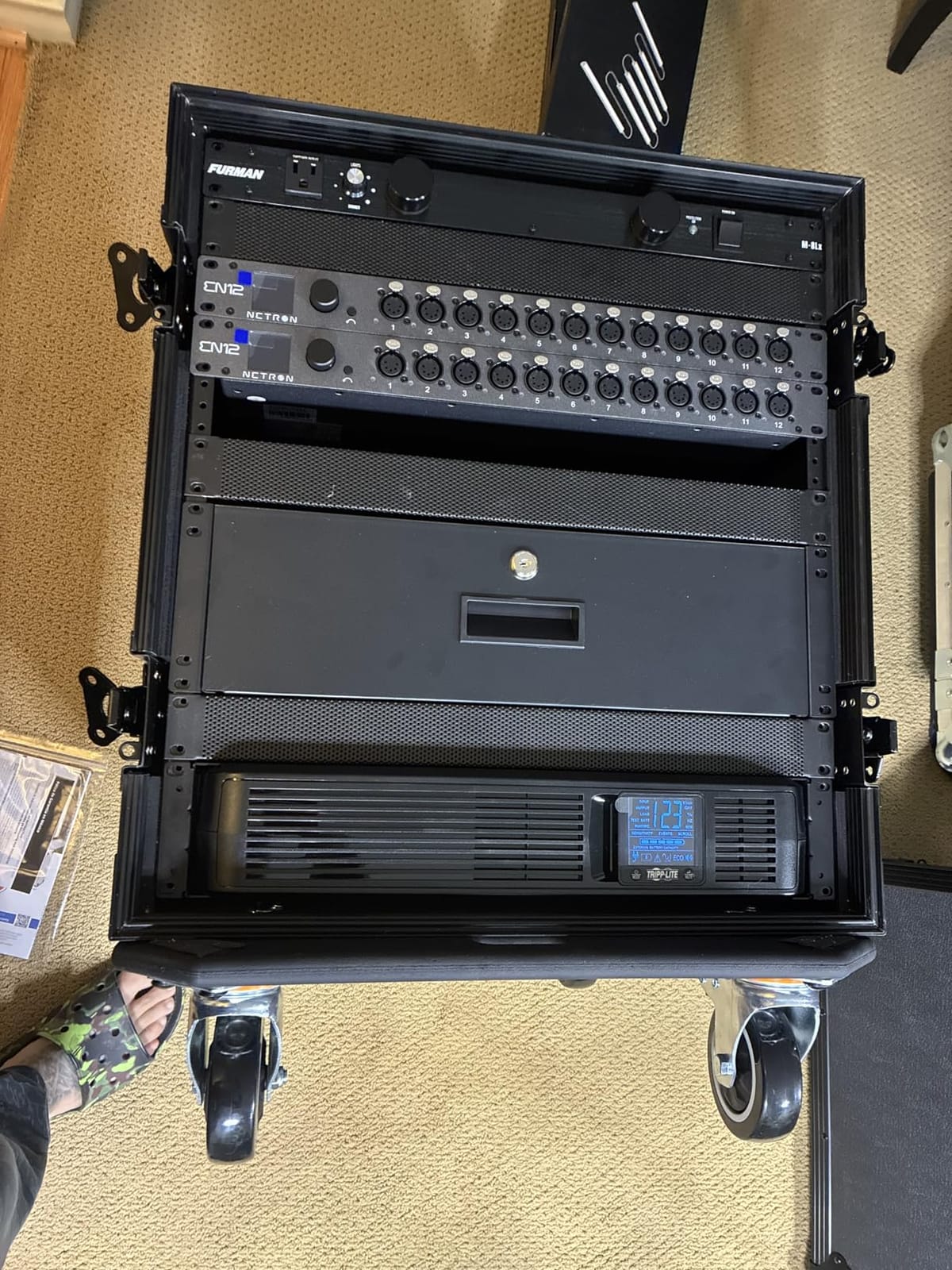 Sound Town 14U PA/DJ Rack/Road Case, 14-Space, with 21