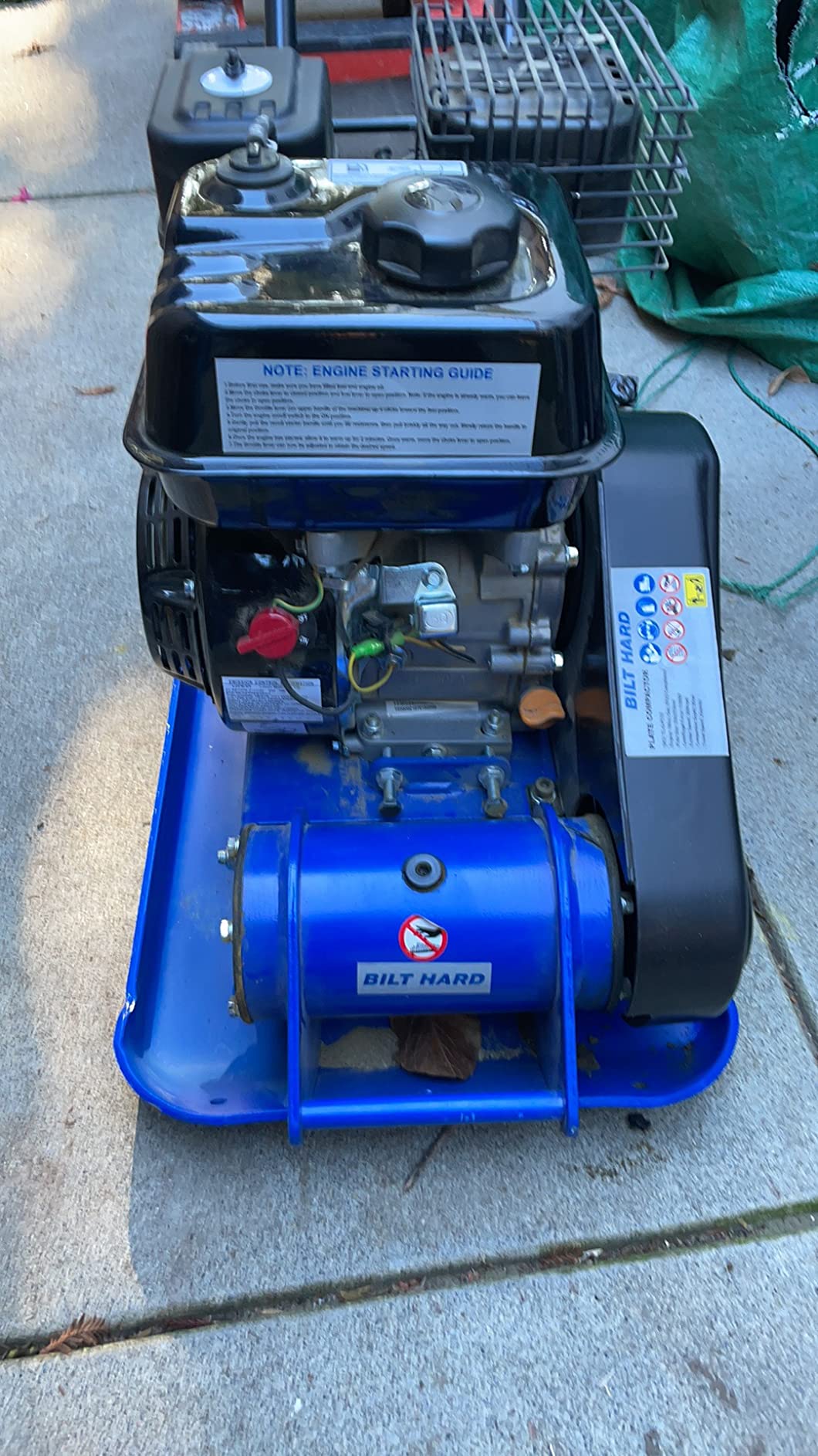 BILT HARD Plate Compactor Rammer, 6.5HP 196cc Gas Engine 5500 VPM 2500 lbs Compaction Force customer photo 1