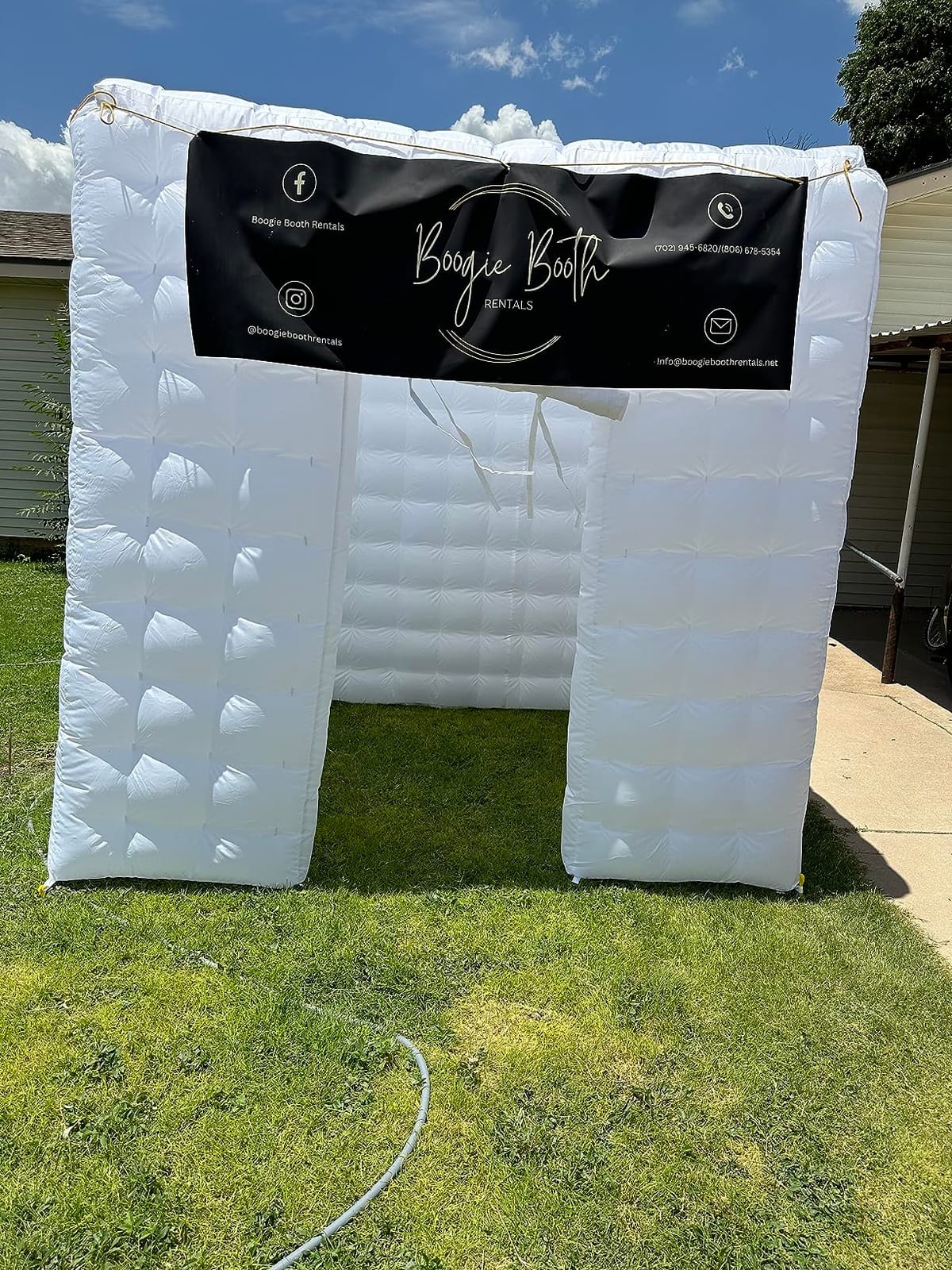 Inflatable Photo Booth Enclosure 2 Doors, with Led Light, Blower, for Advertising, Bars, Shopping Malls, Events, Trade Shows, Photo Booth Companies customer photo 1