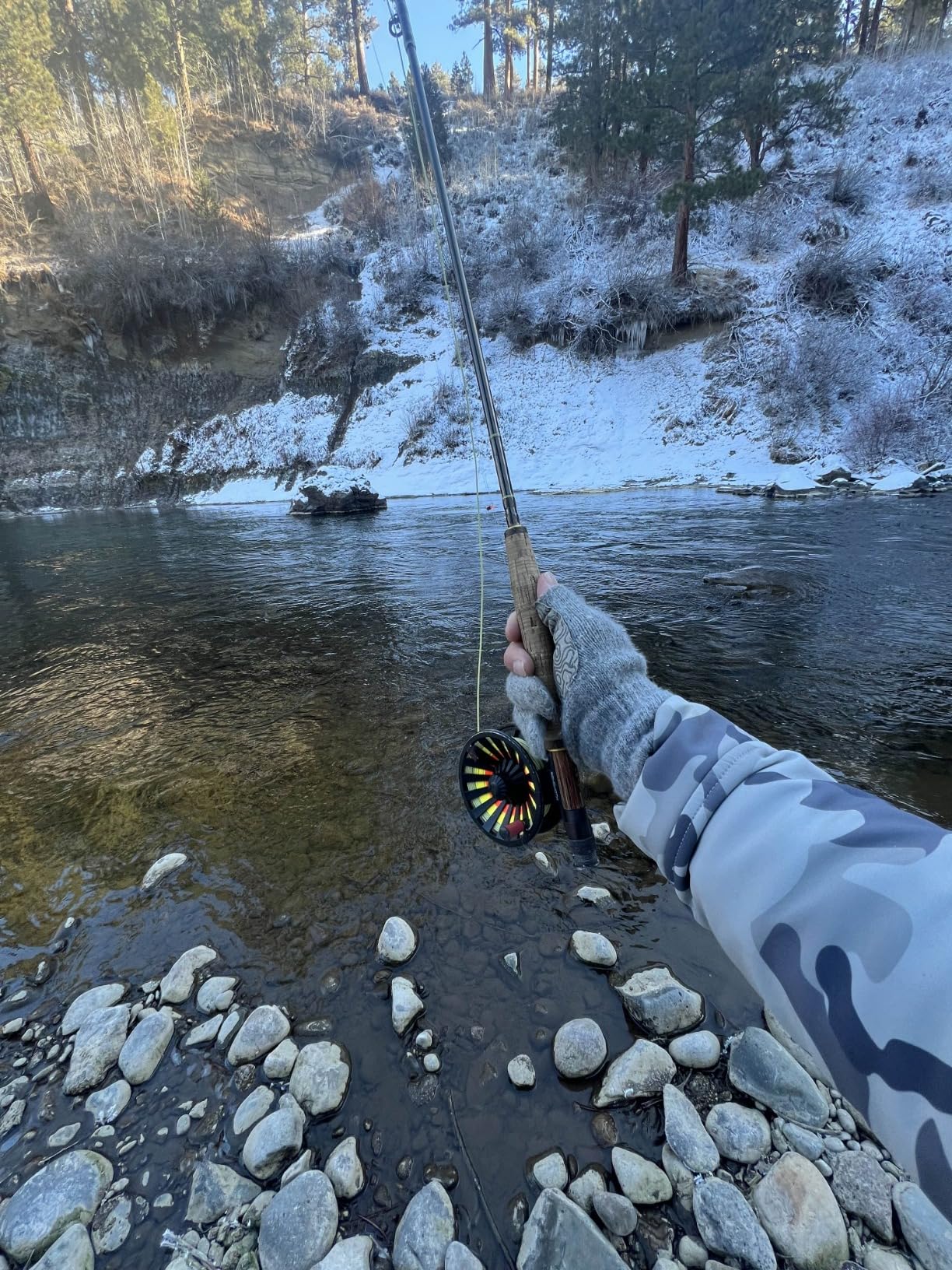Palmyth Wool Fishing Gloves 3-Cut Fingers Warm for Men and Women Cold Weather Fingerless Gloves for Winter Fly Fishing customer photo 1