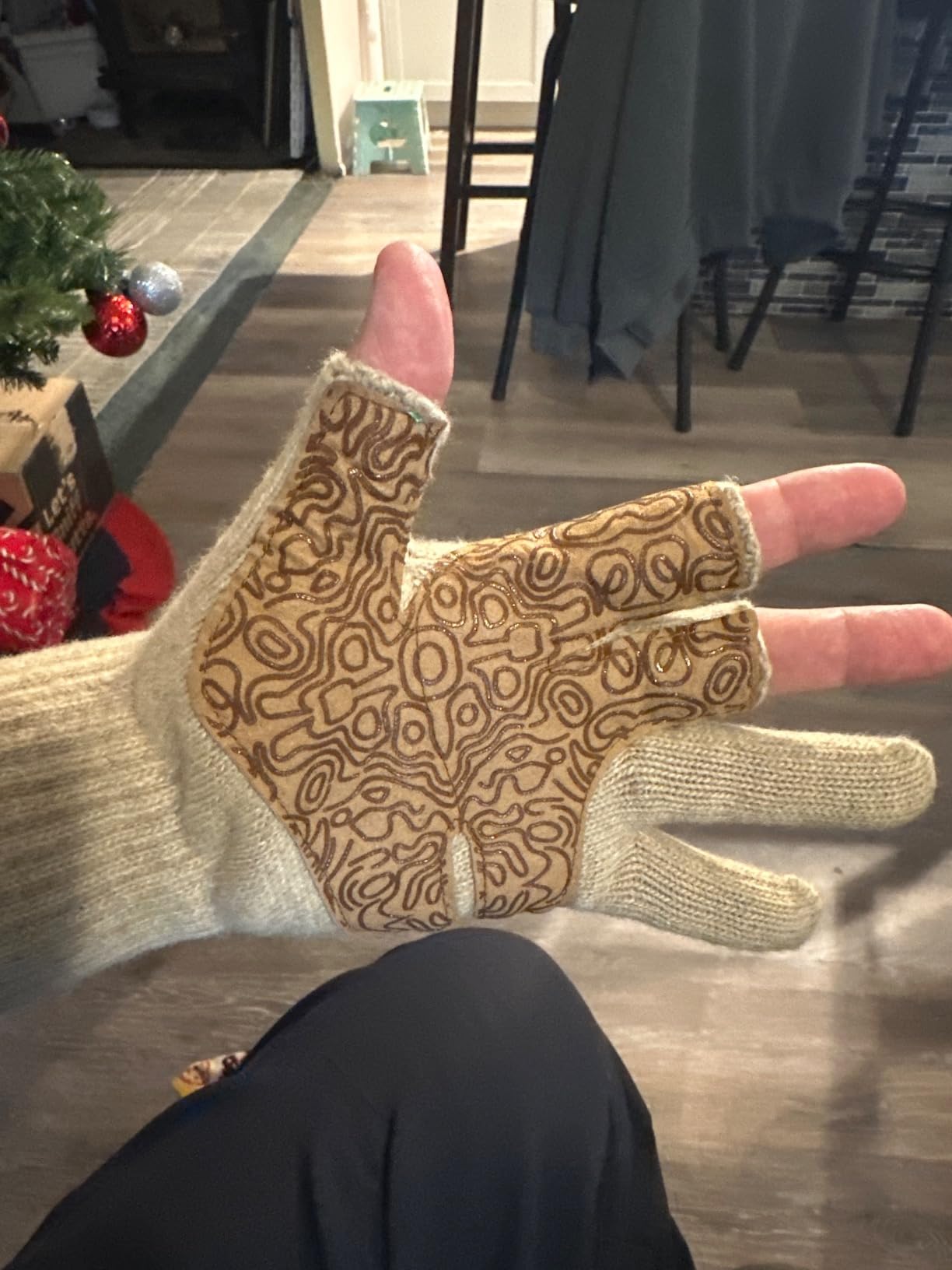 Palmyth Wool Fishing Gloves 3-Cut Fingers Warm for Men and Women Cold Weather Fingerless Gloves for Winter Fly Fishing customer photo 2
