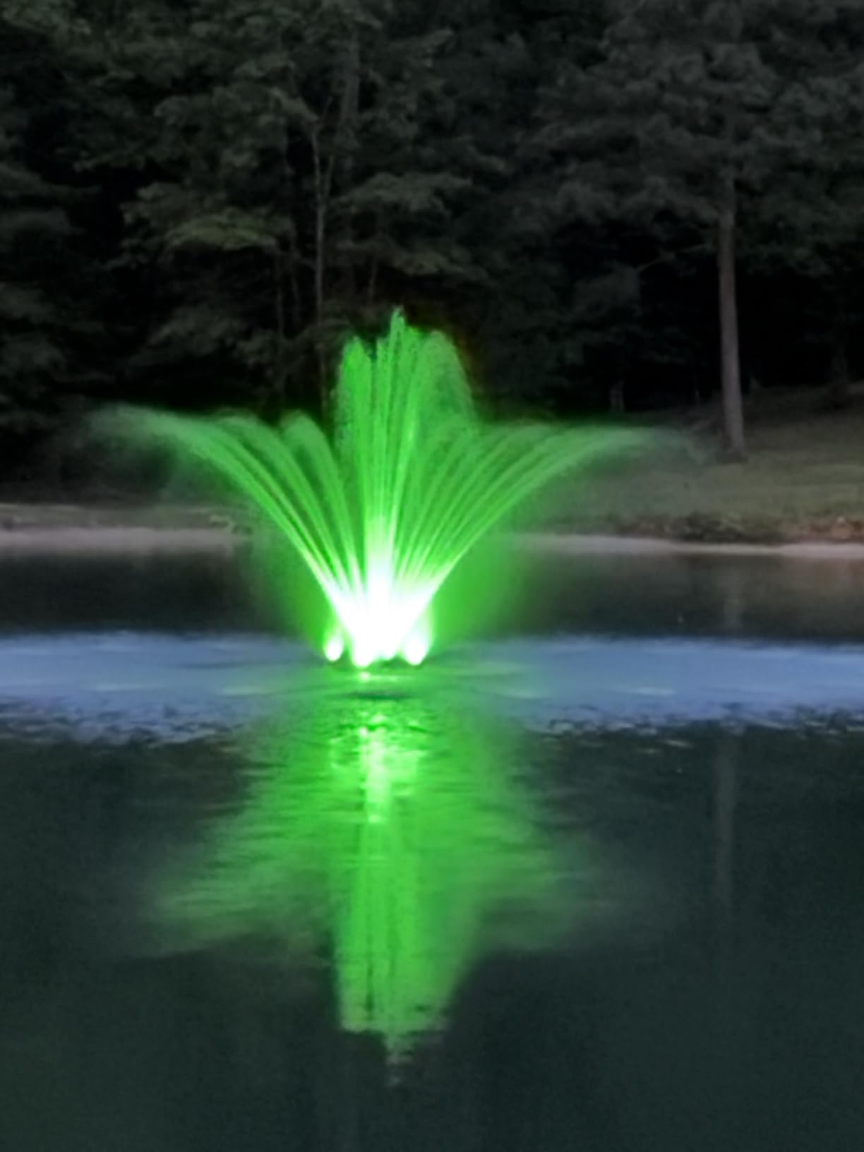 FS02 110V, 1/2 HP Large Pond Floating Fountain, Oil Free Pump 9000 GPH with 100' Cord, Two Spray Patterns Included customer photo 1