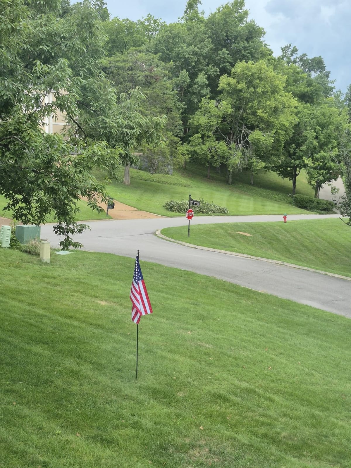 Flag Pole Kit for Outside House in Ground - 8FT Black Metal Outdoor House Yard Garden Flag Pole with 2 Prongs Base - Stainless Steel 3x5FT American Flag with Pole Residential Commercial customer photo 1