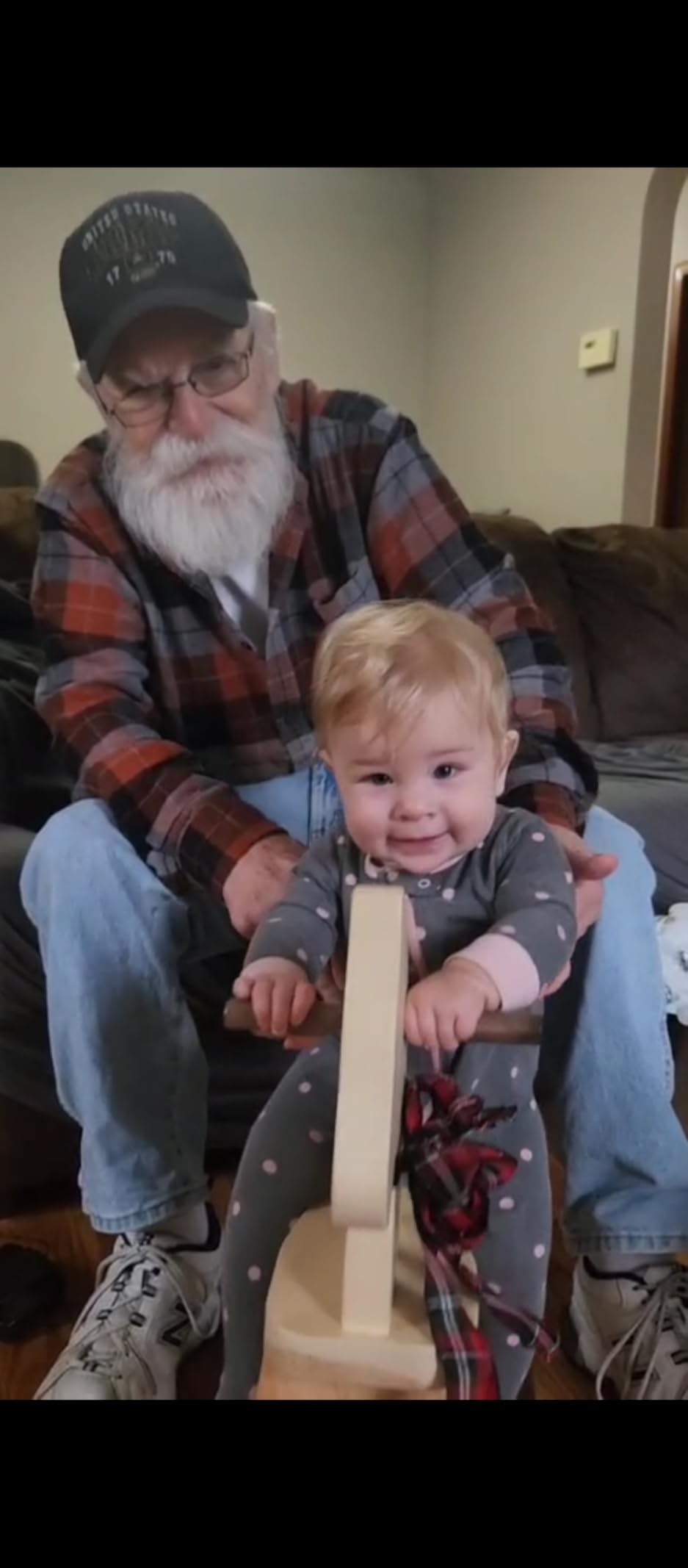 Wooden Rocking Horse Toddler Ride-On Toy (Harvest Stain) customer photo 1
