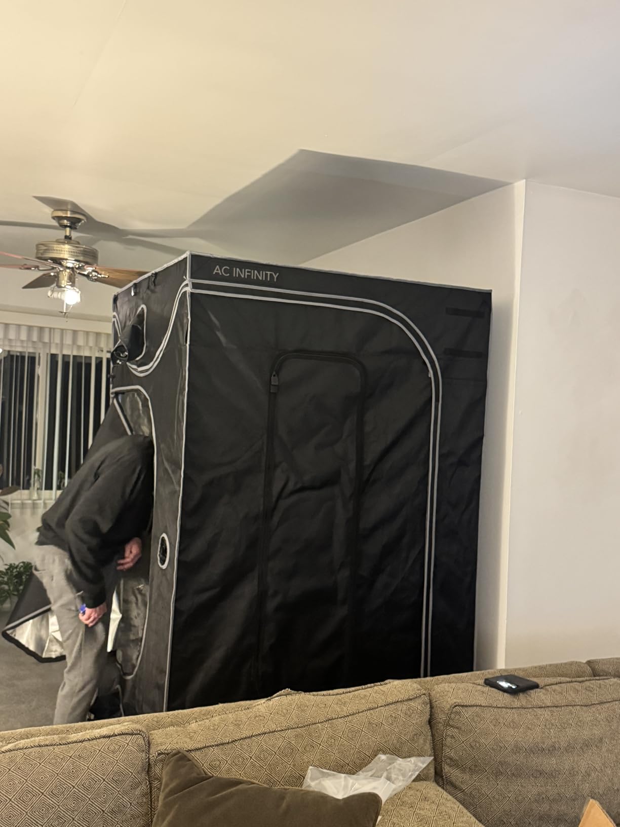 AC Infinity CLOUDLAB 722, Advance Grow Tent 2x2, 60x60x180cm Thickest 2.5cm | 2000D Mylar Canvas, Lab-Tested Highest Reflectivity, Largest Zipper Window, Controller Mount Plate customer photo 1