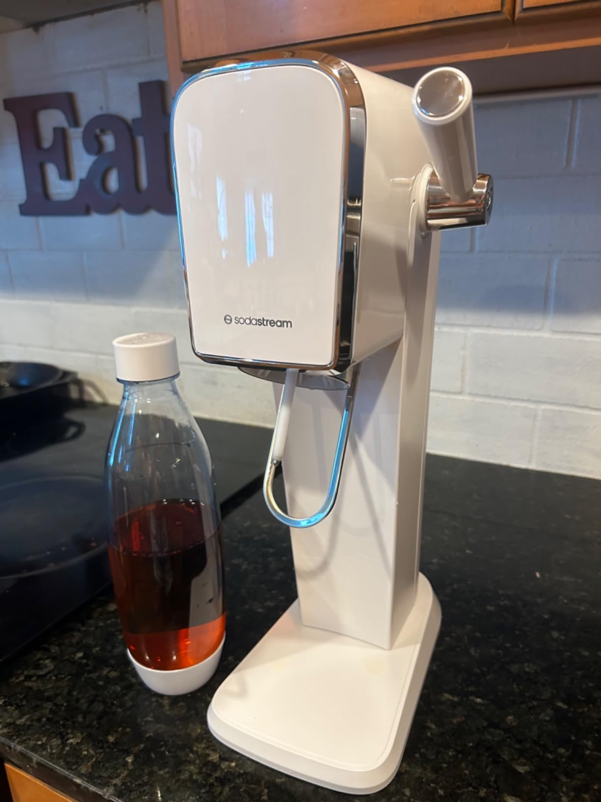SodaStream ART Sparkling Water Maker, Value Bundle, Soda Maker, Includes 2 Quick Connect 60L CO2 Cylinders, 2 Dishwasher Safe BPA Free Bottles, 2 bubly Flavor Drops, Make your own Pepsi, Black customer photo 2