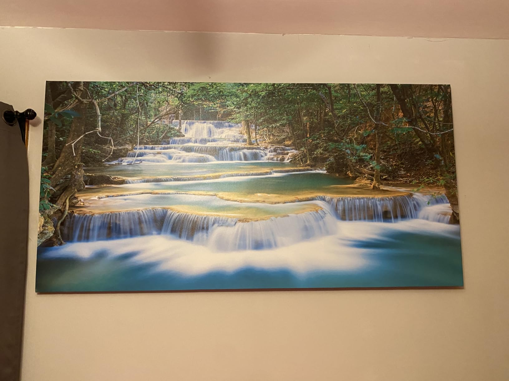DZL Art S75275 Canvas Prints Wall Art Forest Waterfall Landscape Forest Scenery Painting Nature Wilderness Photography for Living Room Bedroom Bathroom Home Office Decor customer photo 1