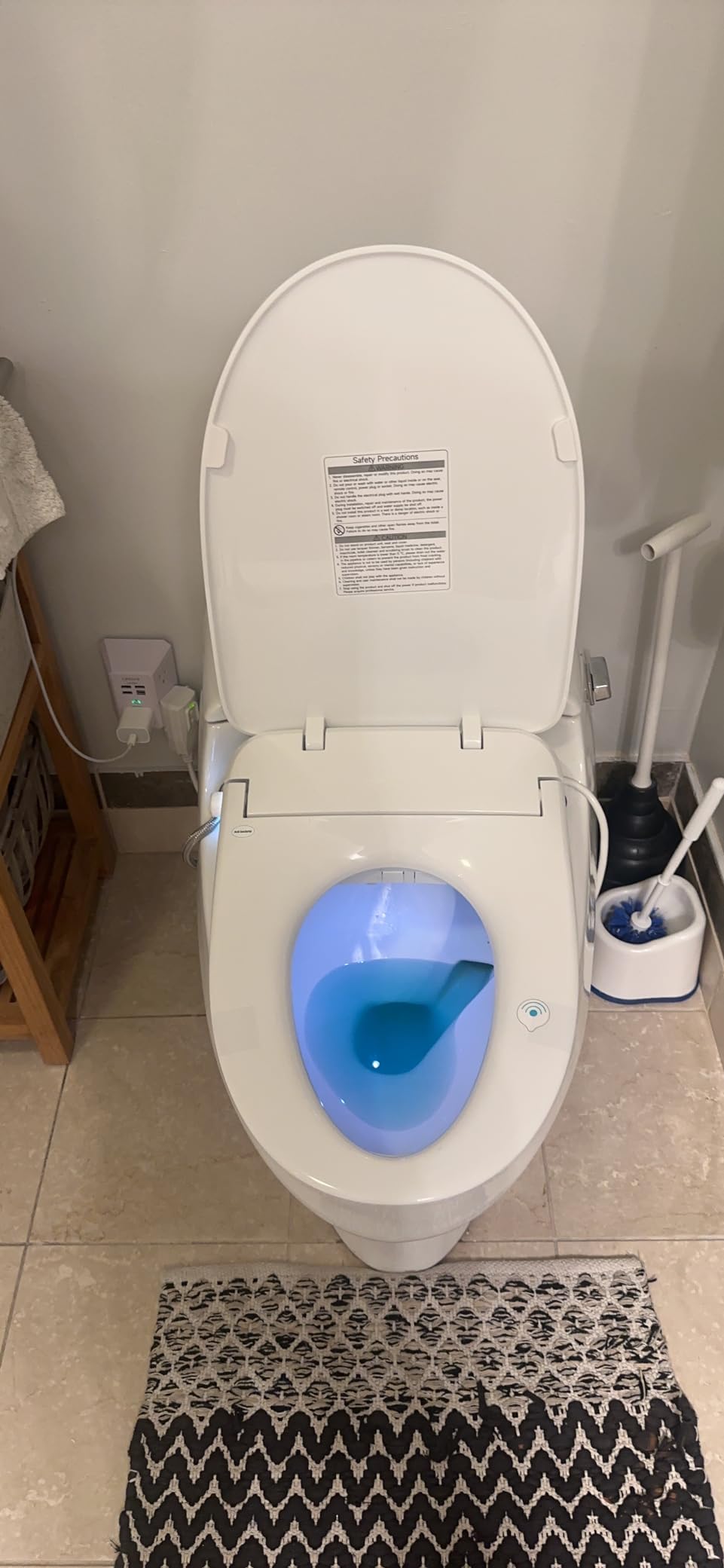 ALPHA BIDET UX Pearl Bidet Toilet Seat in Elongated White | Ultra Low Profile | Endless Warm Water | Arced Stainless Steel Nozzle | LED Nightlight | Dryer | Deodorizer | 3 Year Warranty customer photo 1