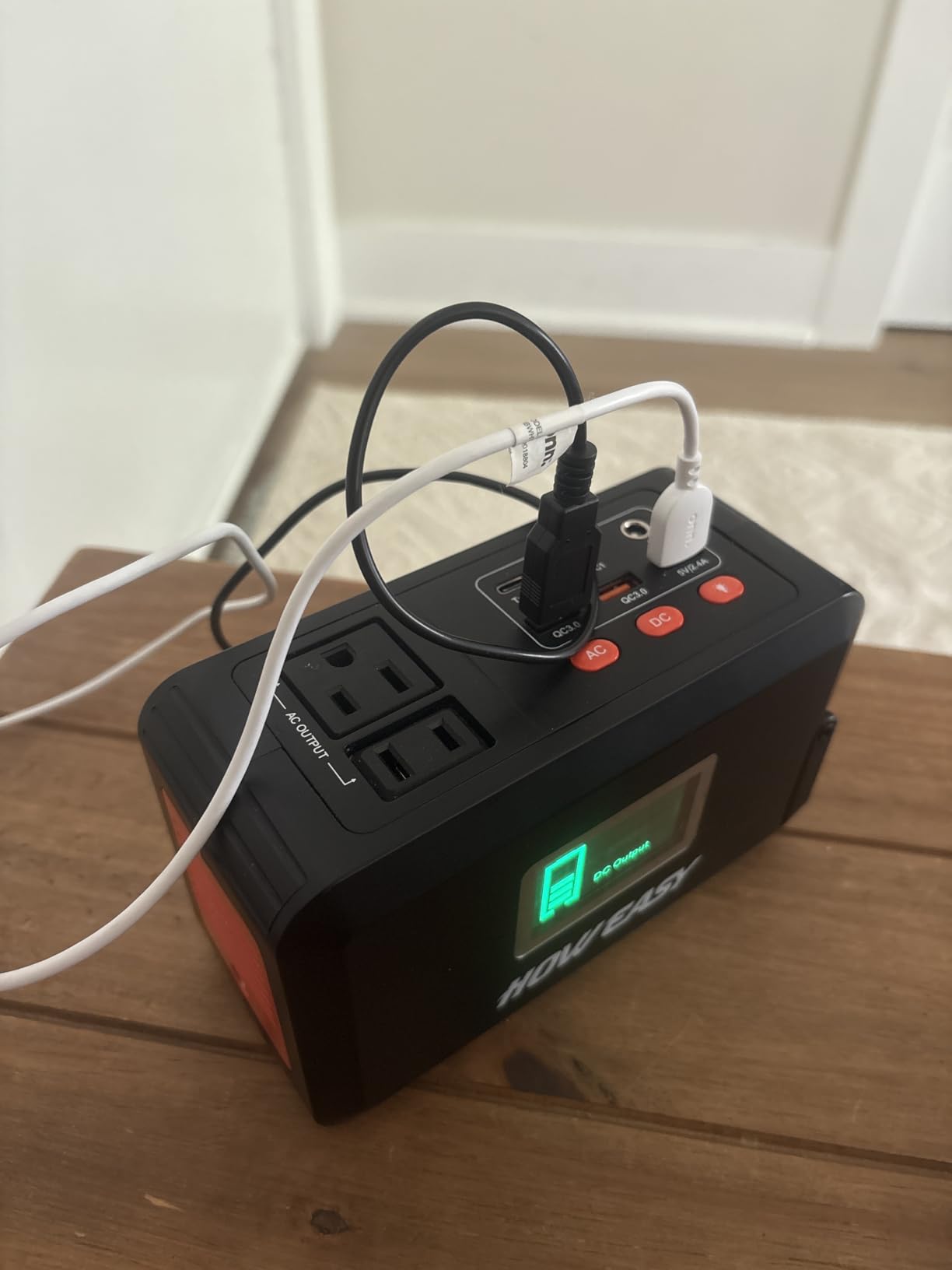 HOWEASY Portable Power Station,120W(240W Peak) Solar Generator | 88Wh Lithium Battery Power with 110V AC Outlet/DC/USB/LED Light for Outdoor Camping Trip Hunting Emergency customer photo 1