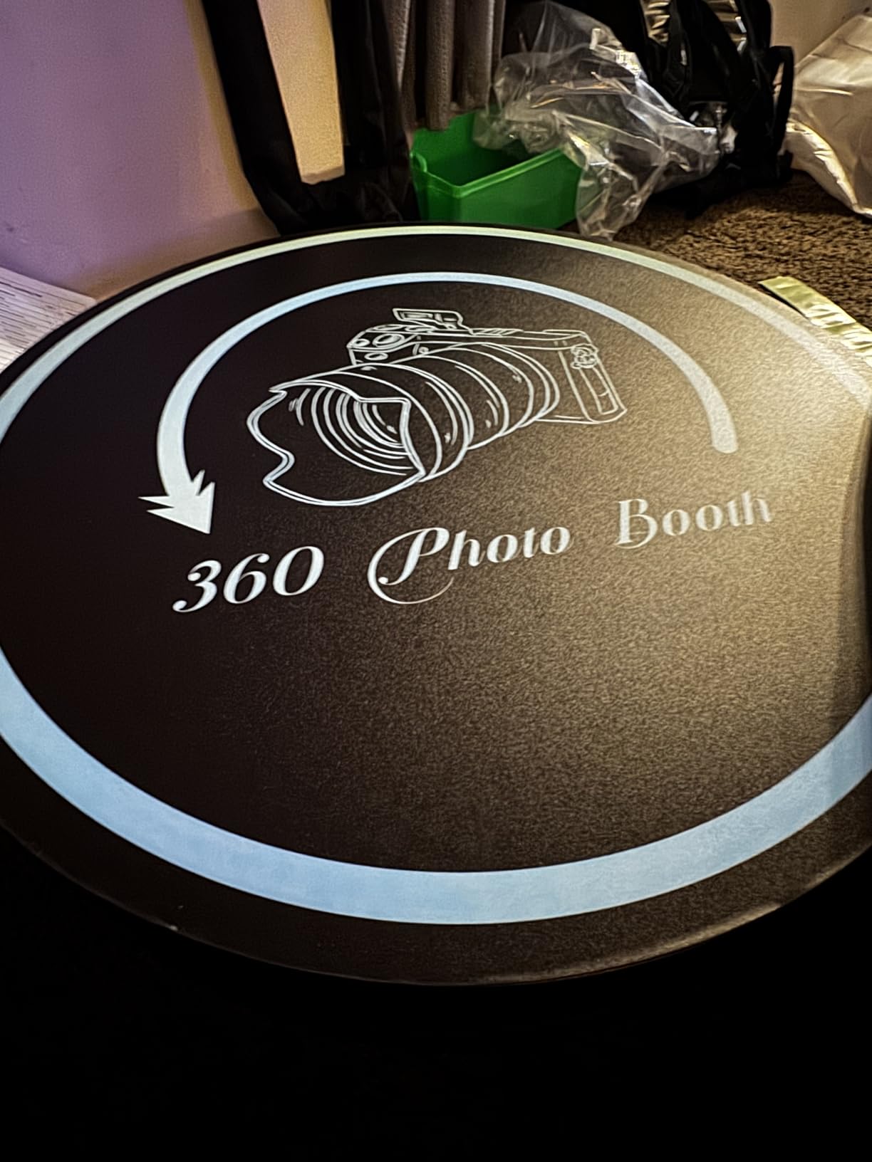 MWE 360 Photo Booth Machine for Parties with Flight Case, Logo Customization | Software APP Remote Automatic 360 Spin Camera Video PhotoBooth 68cm for 2-3 People (26.8