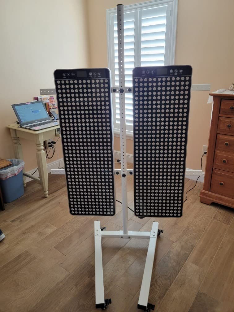 Exesas Elite-Pro Series 9-Wavelengths Red Light Therapy Device for Full Body Near Infrared Dual-Chip Clinical Grade LED Panel for Skin, Weight, Pain with Stand & Remote (Elite-PRO 360LED) customer photo 2