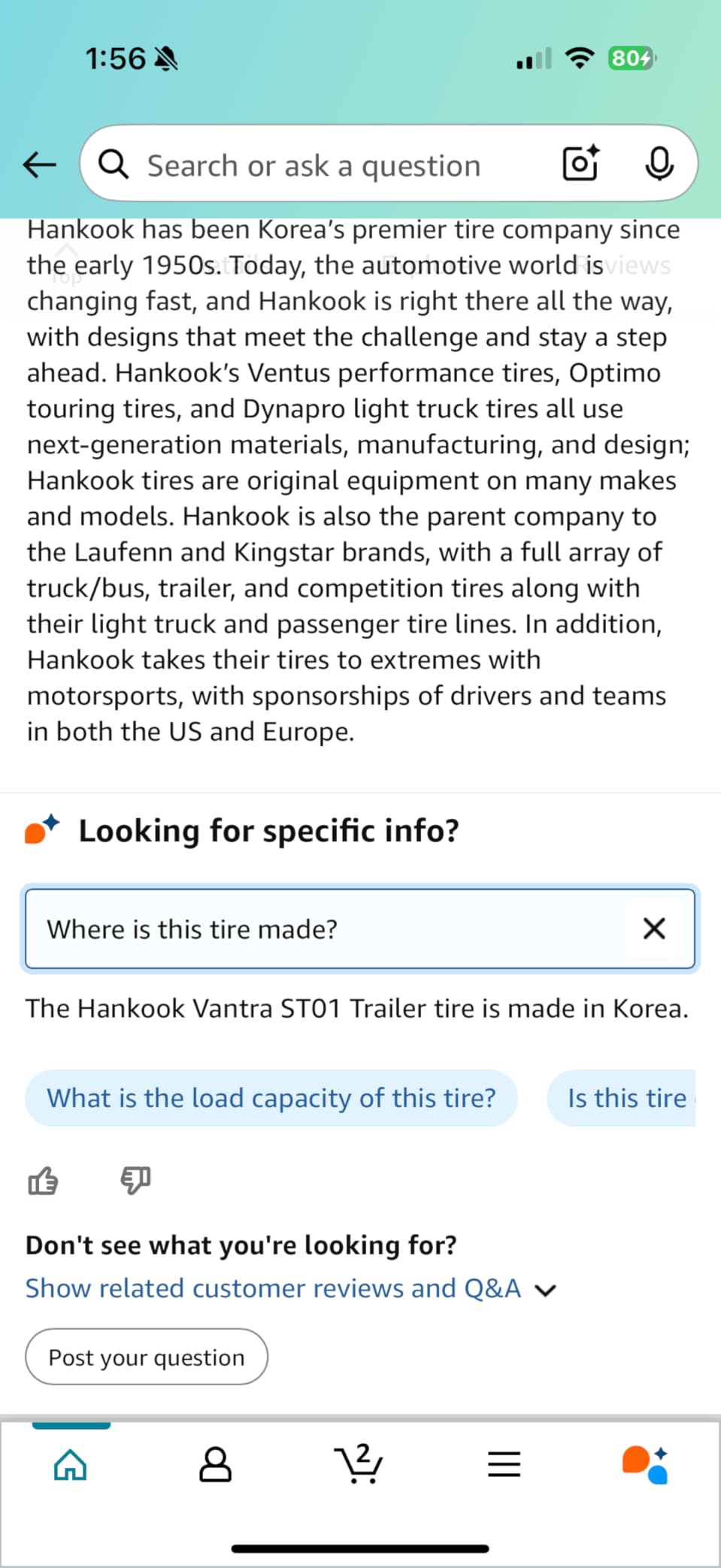 Hankook Vantra ST01 Trailer ST225/75R15 TL 10 117/112N E (10 Ply) Radial customer photo 1