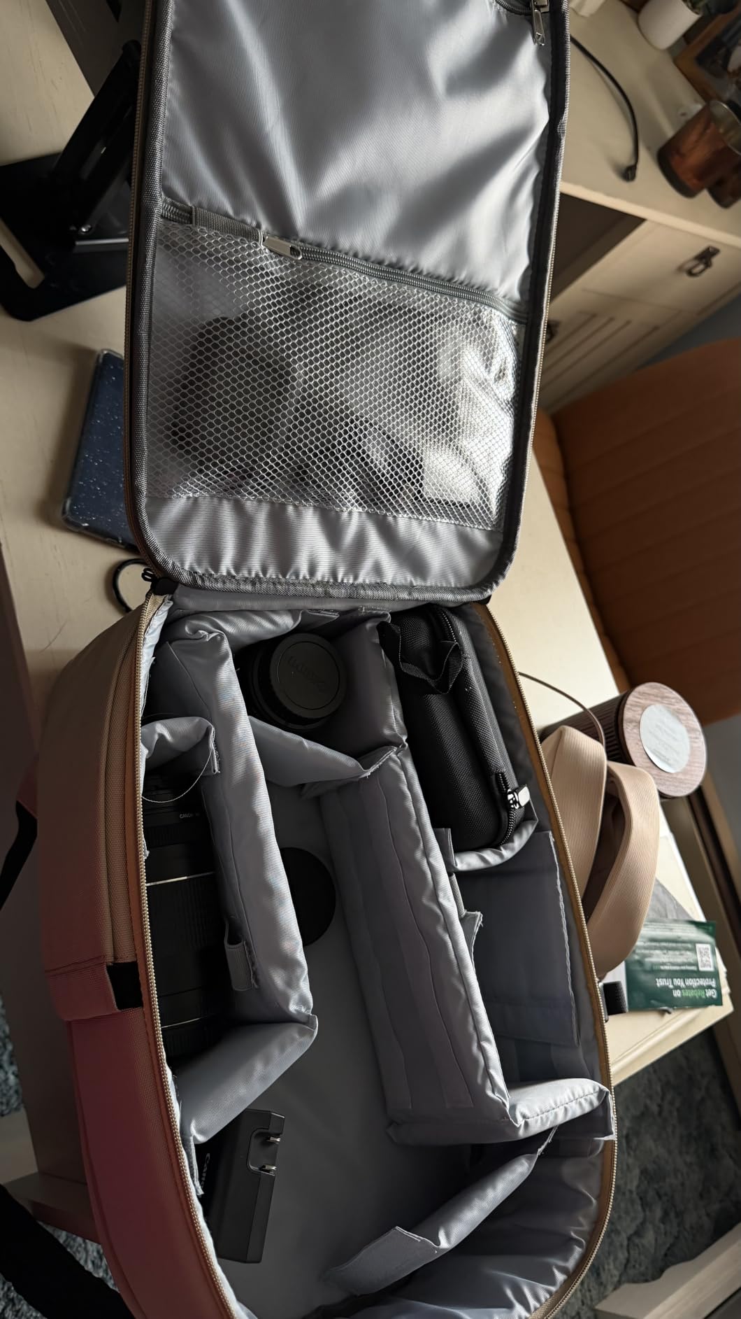 MOSISO Camera Backpack, DSLR/SLR/Mirrorless Photography Camera Bag, 15-16 inch Waterproof Hardshell Case with Tripod Holder & Laptop Compartment, Dusty Rose customer photo 1