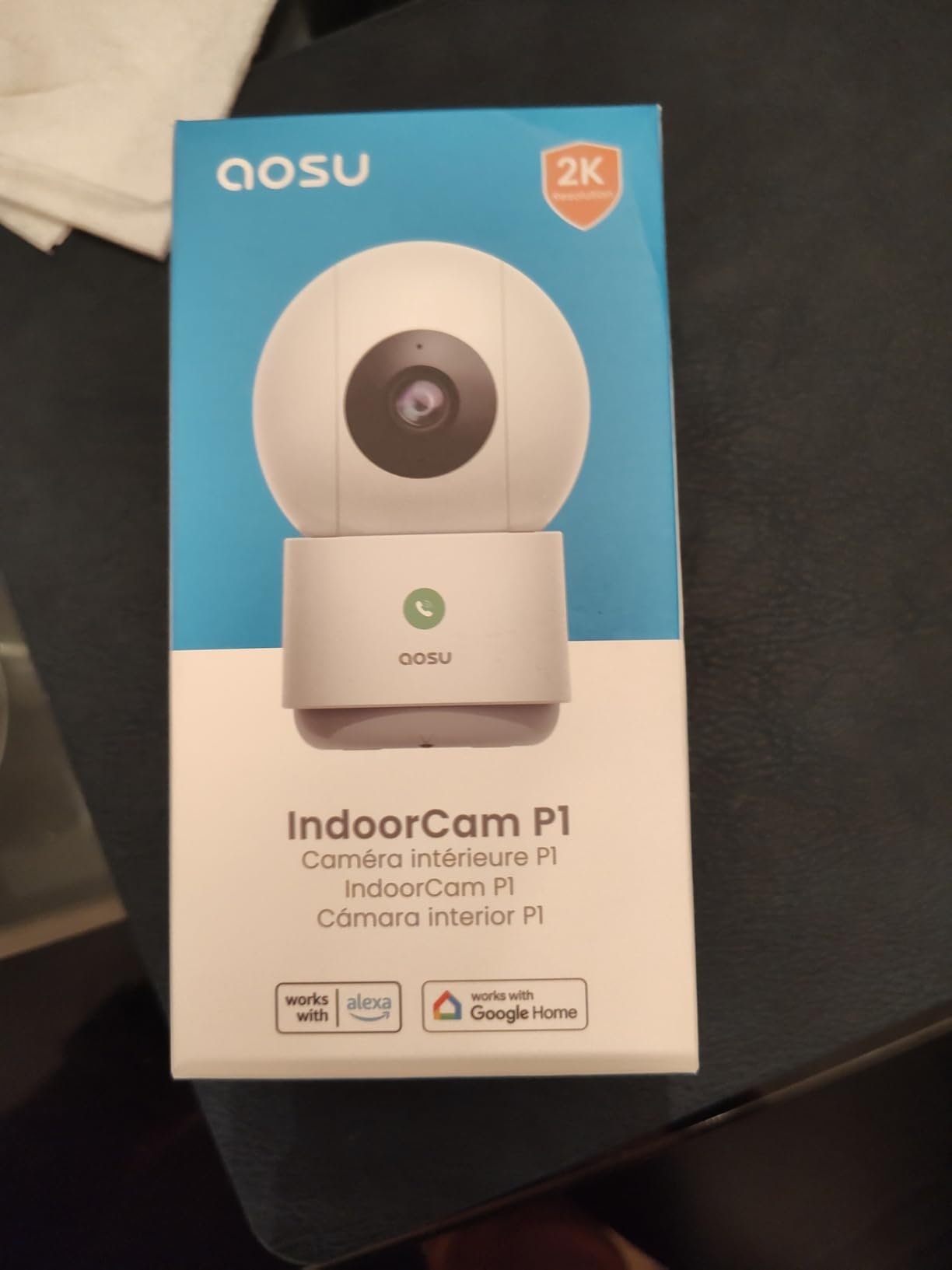 aosu 2K Indoor Camera, Baby Monitor for Home Security with 2.4GHz WiFi | 360° Home View, One-Touch Calls, Smart Motion Tracking, IR Night Vision & 24/7 Recording, Compatible with Alexa/Google customer photo 1