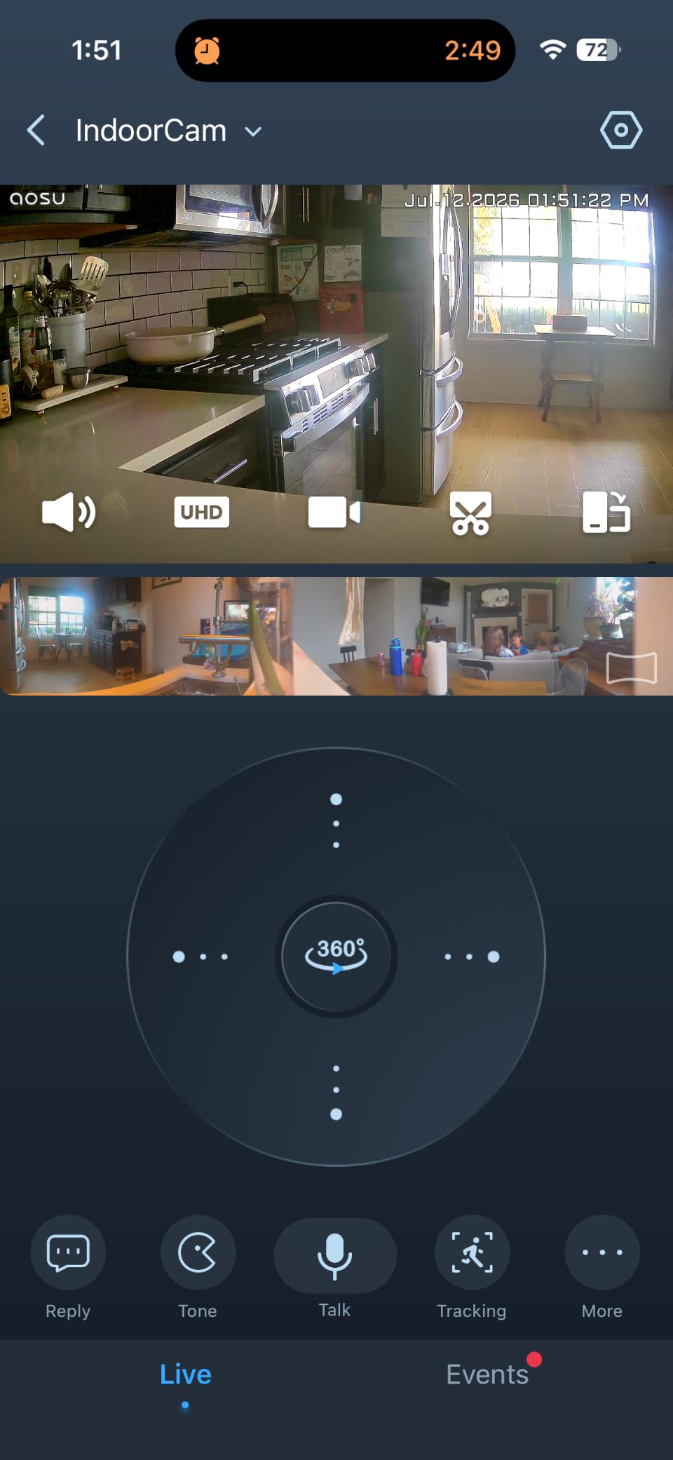 aosu 2K Indoor Camera, Baby Monitor for Home Security with 2.4GHz WiFi | 360° Home View, One-Touch Calls, Smart Motion Tracking, IR Night Vision & 24/7 Recording, Compatible with Alexa/Google customer photo 2