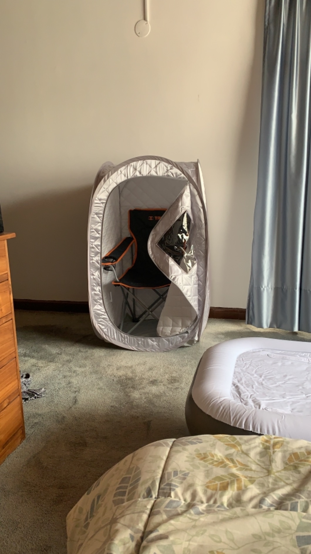 Portable Sauna Tent, Foldable One Person Full Body Spa Without Steamer | Full Size Spa Box, Only Indoor SPA Tent for Body Recovery - BlackGrey customer photo 2