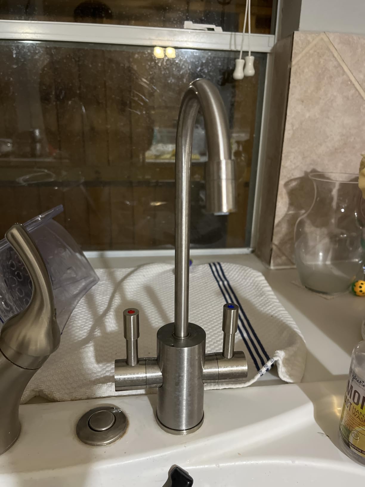 American Standard Hot Water Dispenser, Dual Handle Faucet, Brushed Nickel, 60+ Cups Of Near-Boiling Water Per Hour, Adjustable 140-200F, 780W, 2.5-Qt Tank (ASH-110) customer photo 2