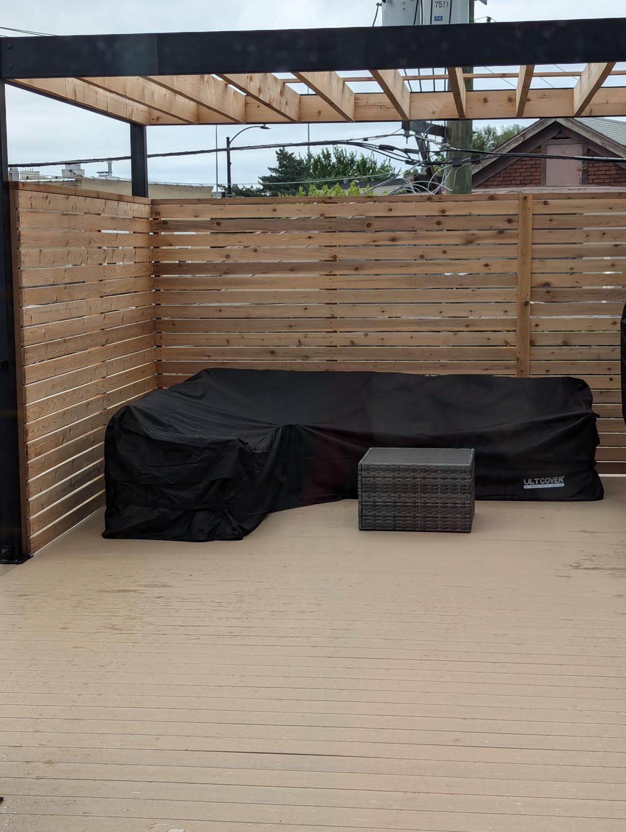 ULTCOVER Waterproof Patio 6-Seater L-Shaped Right Facing Sofa Cover | 110