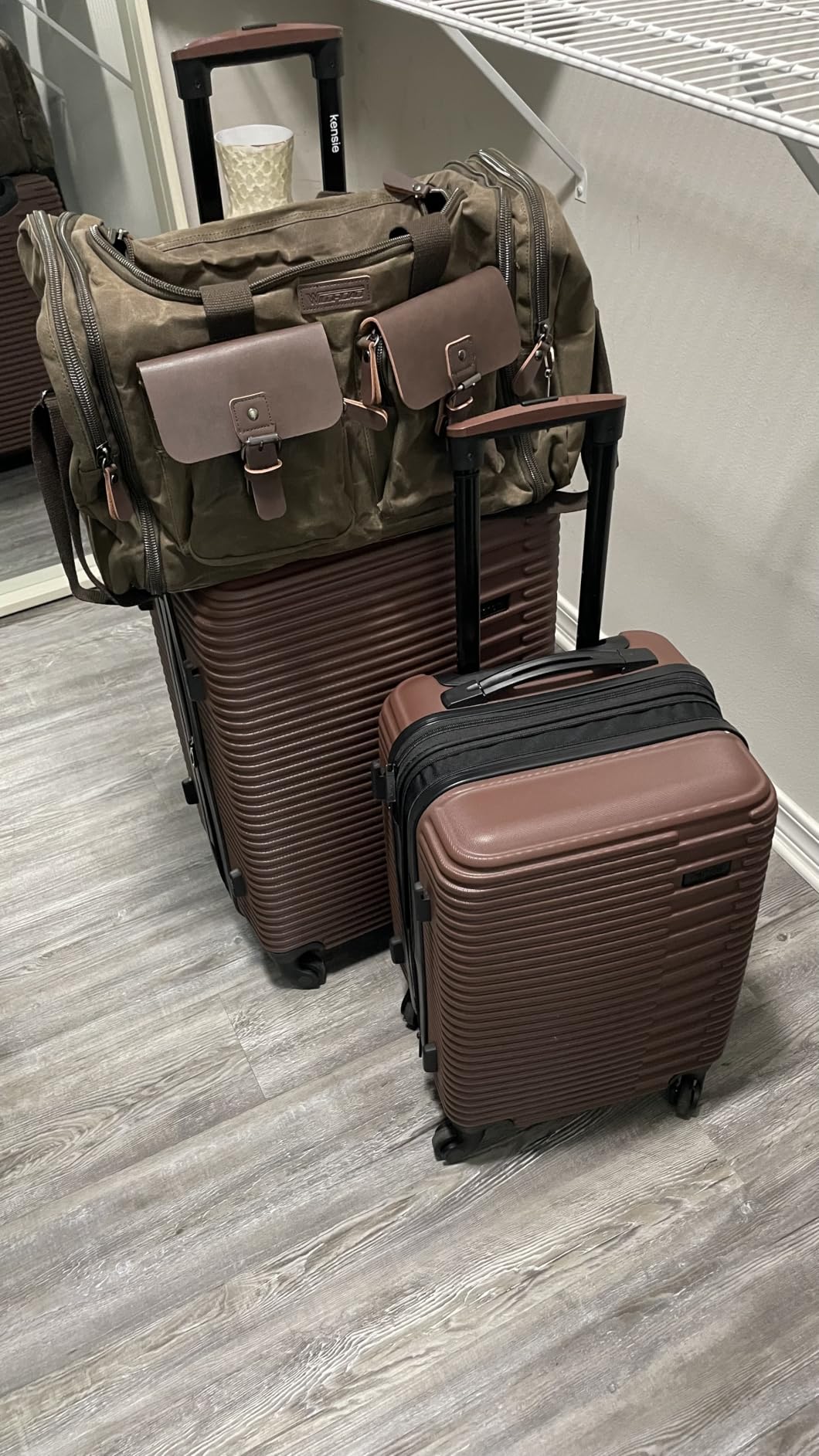 Wildroad Waxed Canvas Duffle Bag - 50L Waterproof Weekender Overnight Travel Bag customer photo 2