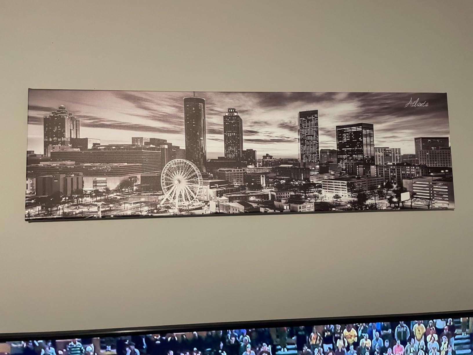 Moon Boston Skyline Wall Art USA Boston Pictures Blue Night Cityscape Painting Canvas Prints Massachusetts Downtown Skyscraper Panoramic Poster City Artwork for Bedroom Office Home Decorations 14x48
