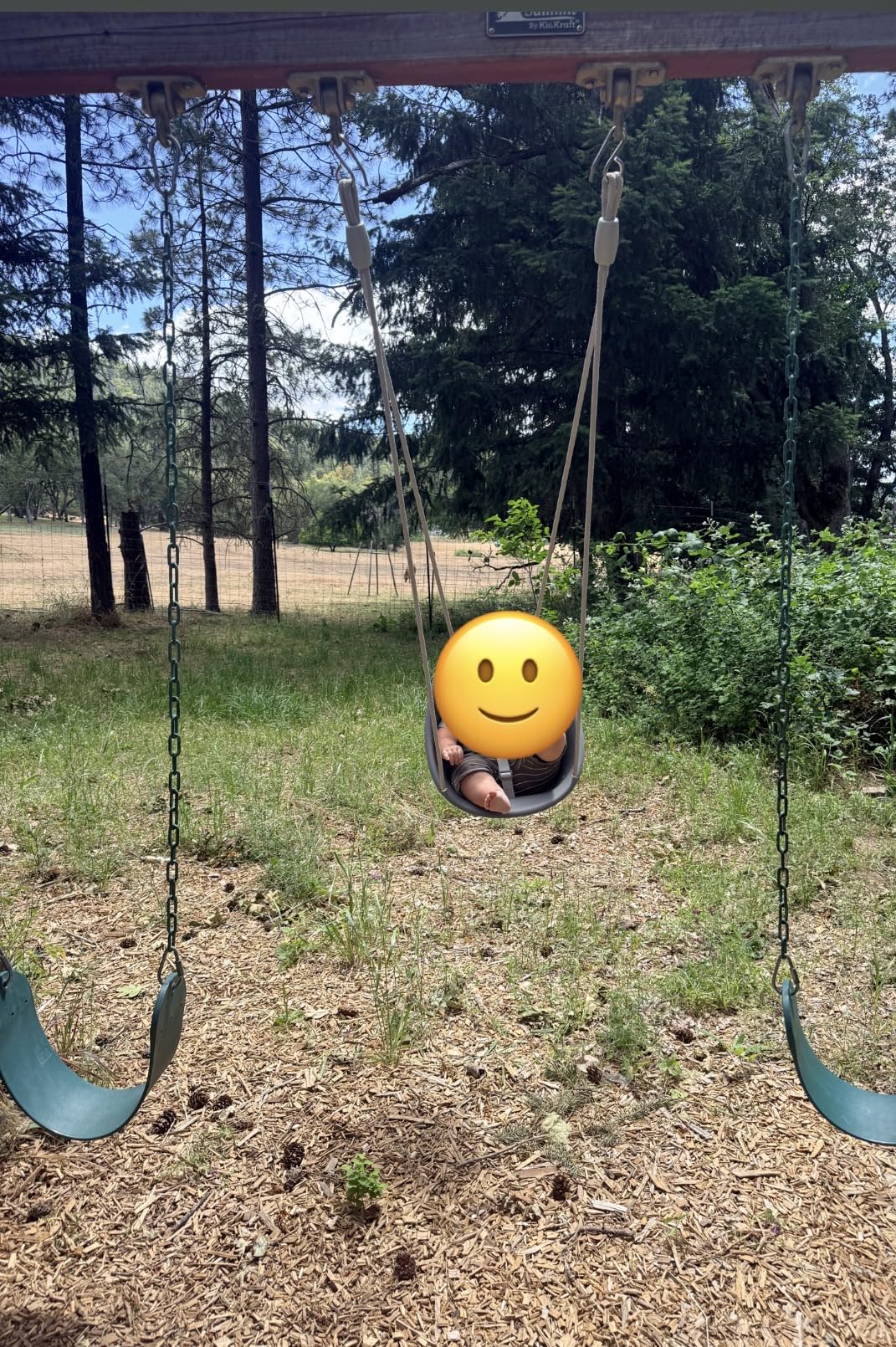 Swurfer Coconut Toddler Swing - Comfy Baby Swing Outdoor, 3-Point Adjustable Safety Harness, Secure, Safe Quick Click Locking System, Blister-Free Rope, Easy Installation, Ages 6-36 Months customer photo 1