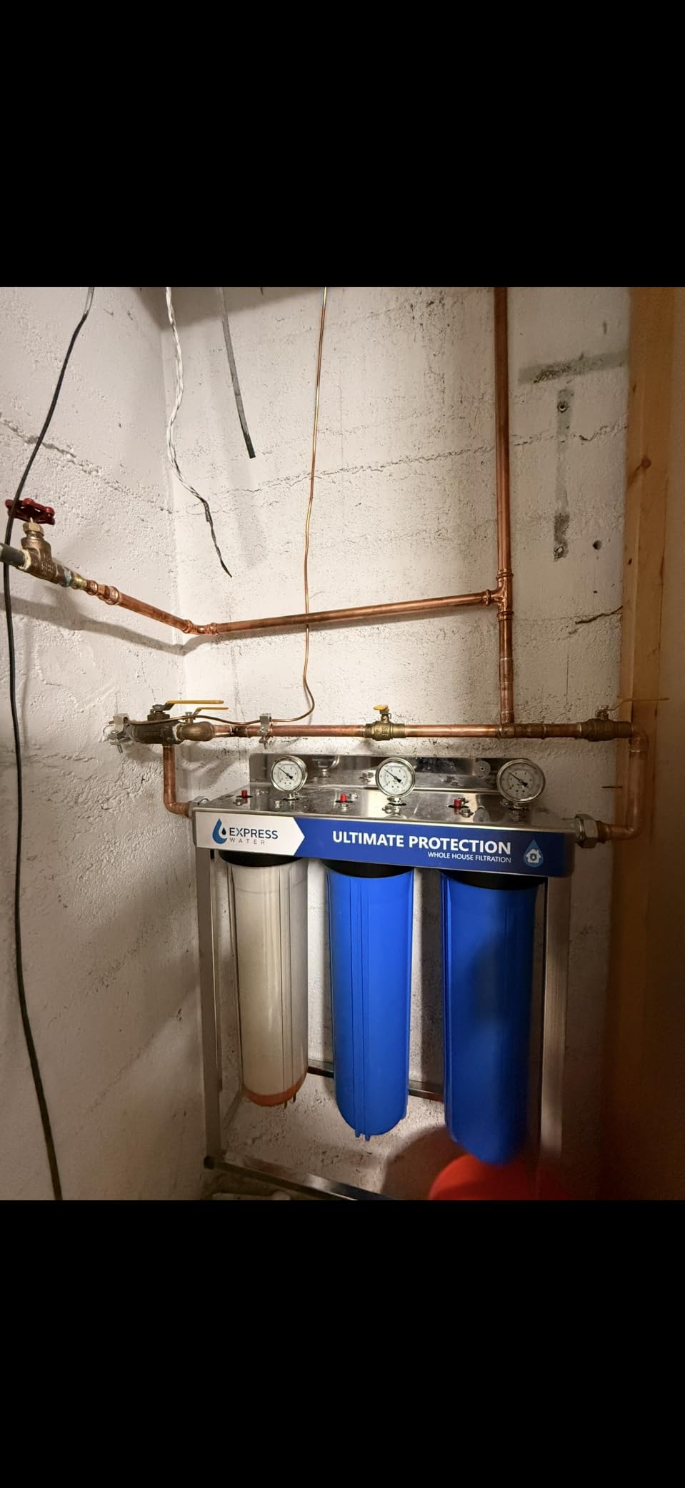 Express Water Whole House Water Filter System, Ultimate Protection, 3-Stage | Reduces Lead, Arsenic, Chromium, Heavy Metals, Chlorine, Anti-Scale Protection, Pressure Release Buttons & 3 Gauges customer photo 1