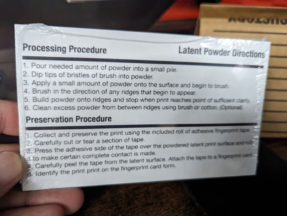 Crime Scene Basic Latent Fingerprint Kit, Bichromatic Grey Powder customer photo 1
