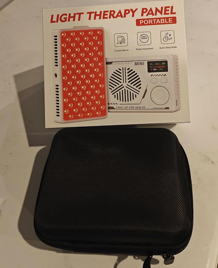 Red Light Therapy for Face and Body, Portable Red Light Therapy Panel, 660nm Red Light and 850nm Infrared Light for Pain Relief, Skin Care, Rechargeable and Great for Travel customer photo 1