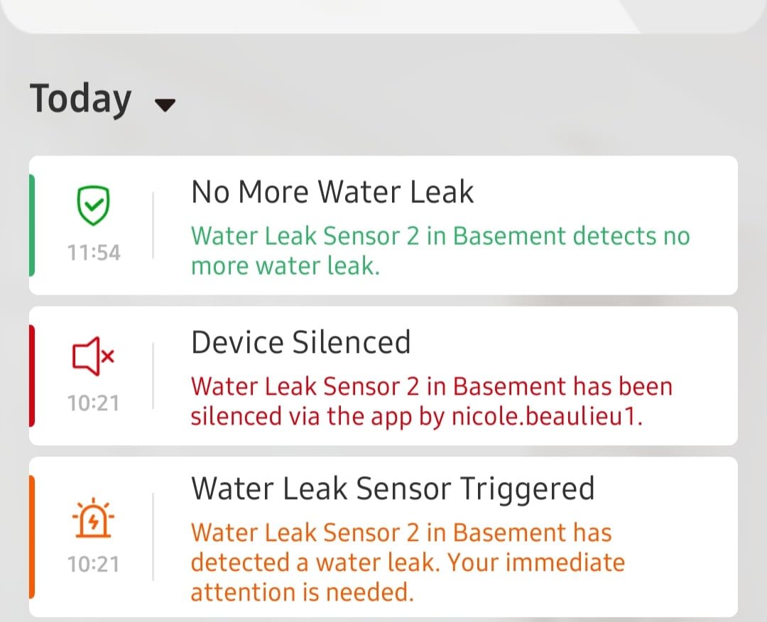 X-Sense Wi-Fi Water Leak Detector, Smart Water Sensor Alarm, Water Detector Alarm with 1700 ft Transmission Range for Kitchens, Basements, Bathrooms, 3 Water Detectors & 1 Base Station, Model SWS54 customer photo 1