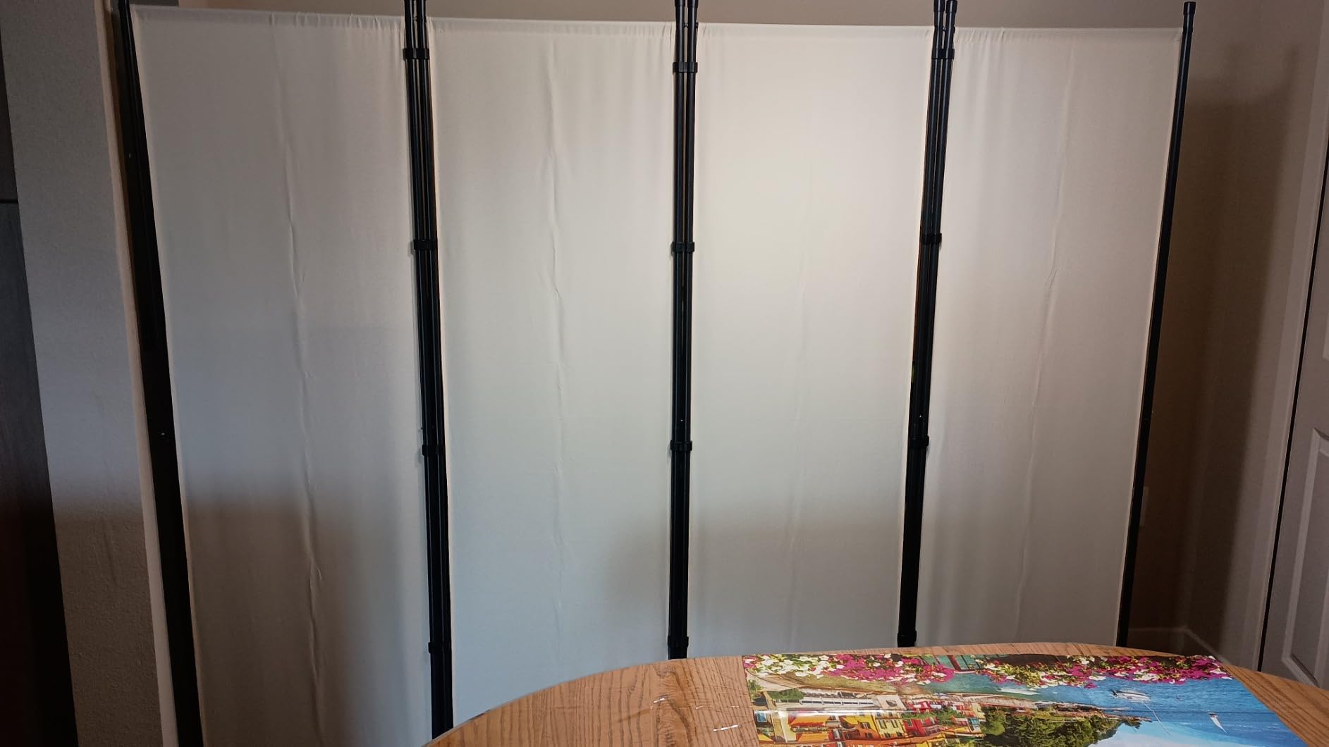 CHOSENM Room Divider, 4 Panel Folding Privacy Screens with Wider Feet, 6 Ft Portable Room Partition for Room Separator, Room Divider Panel 88
