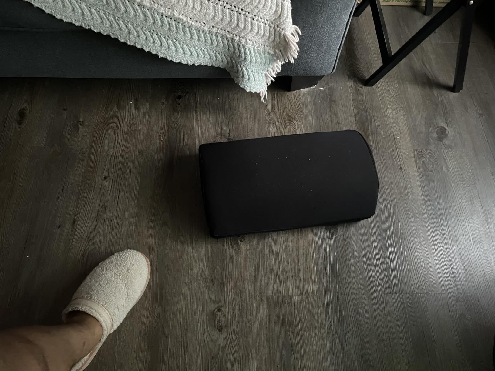 BlissTrends Foot Rest for Under Desk at Work-Versatile Foot Stool with Washable Cover-Comfortable Footrest with 2 Adjustable Heights for Car,Home and Office to Relieve Back,Lumbar,Knee Pain-Black customer photo 1