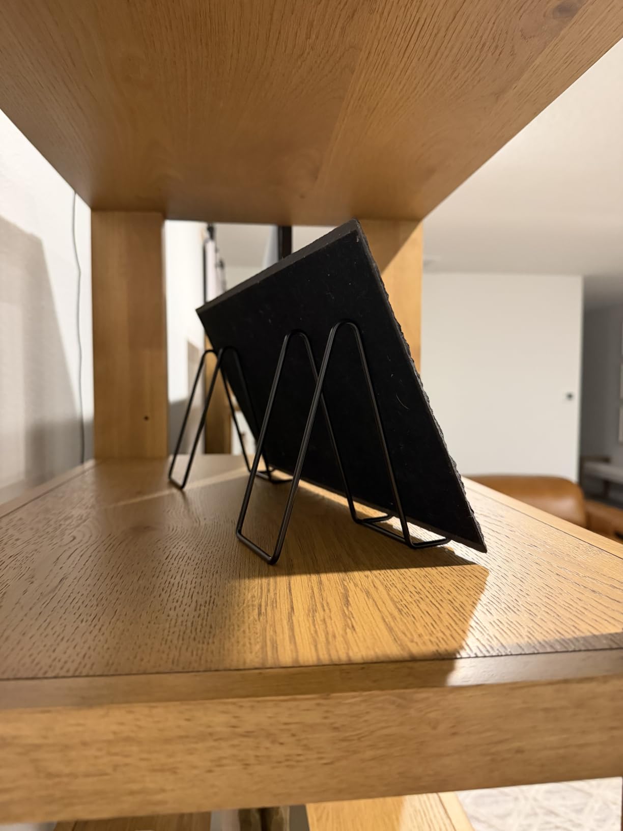 Kruodop 3 Pack 6 Inch Plate Stands for Display, Plate Holder Display Stand, Picture Frame Stand Black Metal Frame Holder Stands for Book,Small Easel,Decorative Plate,Photo and Platter,Tabletop Art customer photo 2