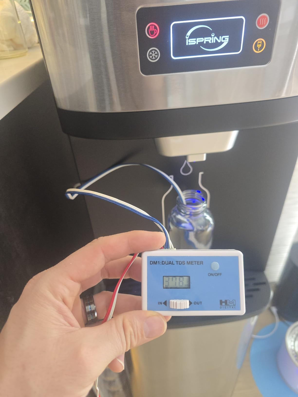 iSpring Bottleless Water Dispenser with Built-in 4-Stage Filtration, Hot/Cold/Room Temp, Self Cleaning, Stainless Steel, Model: DS4S customer photo 1