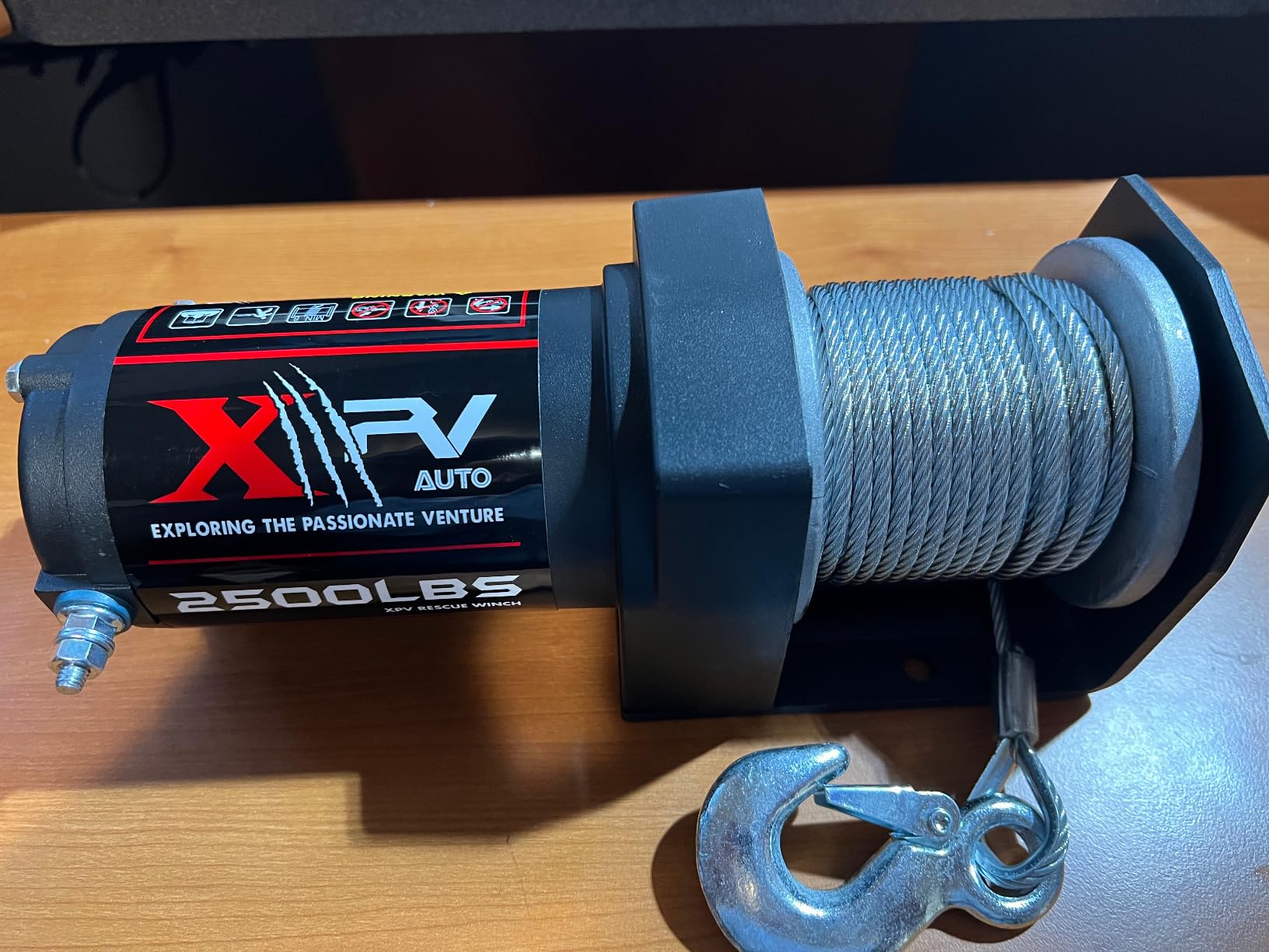 2500lbs Electric Winch 12V Waterproof Steel Cable with Wired Remote Control & Mounting Plate ATV UTV Towing Trailer Winch Off-Road customer photo 1