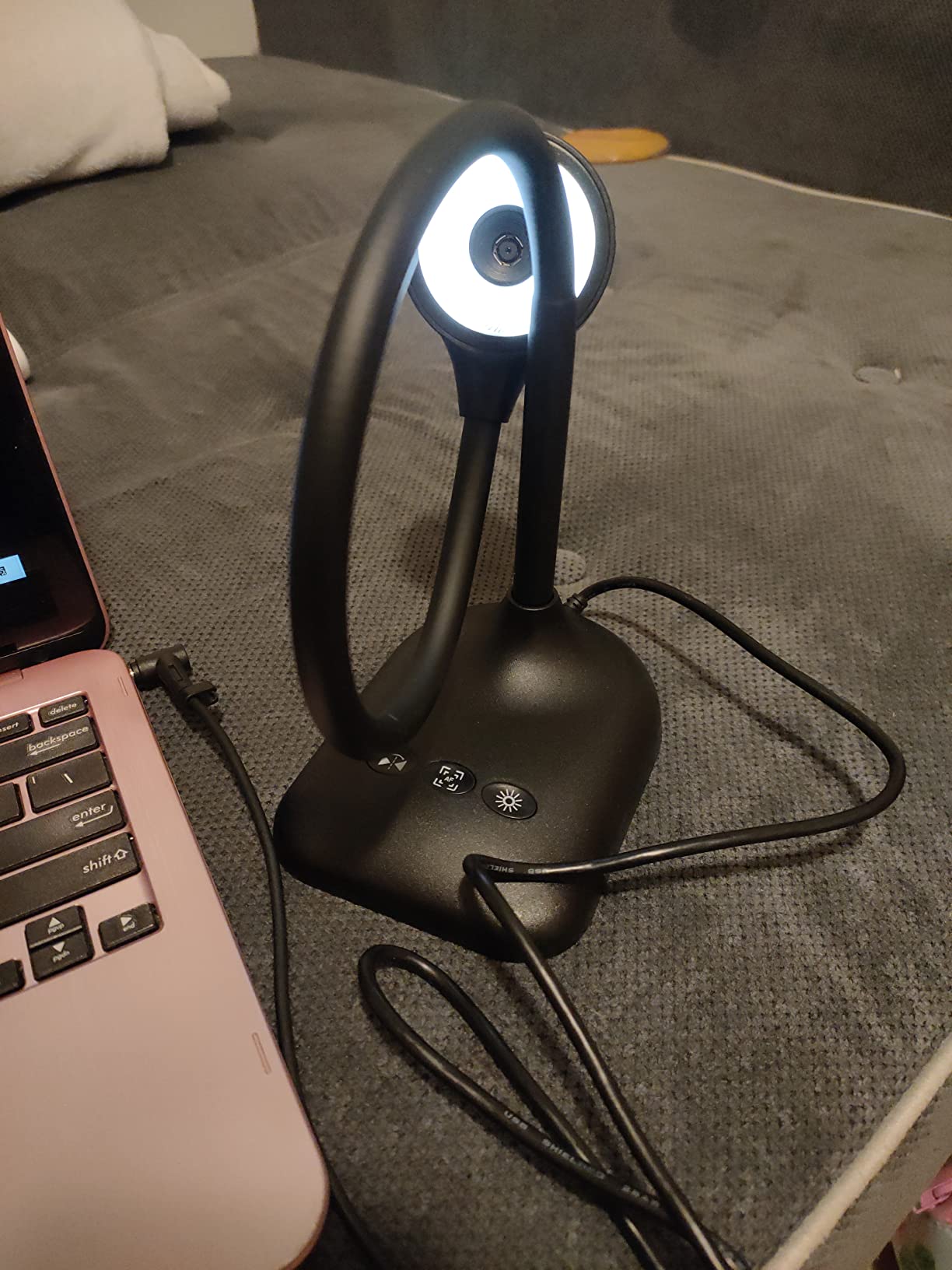 USB Document Camera for Teachers, Webcam/Doc Camera for Classroom with A3 Format, 3-Level LED Lights, Image Invert, Fold, Dual mic for Mac OS, Windows, Zoom, OBS Work with Distance Learning customer photo 1