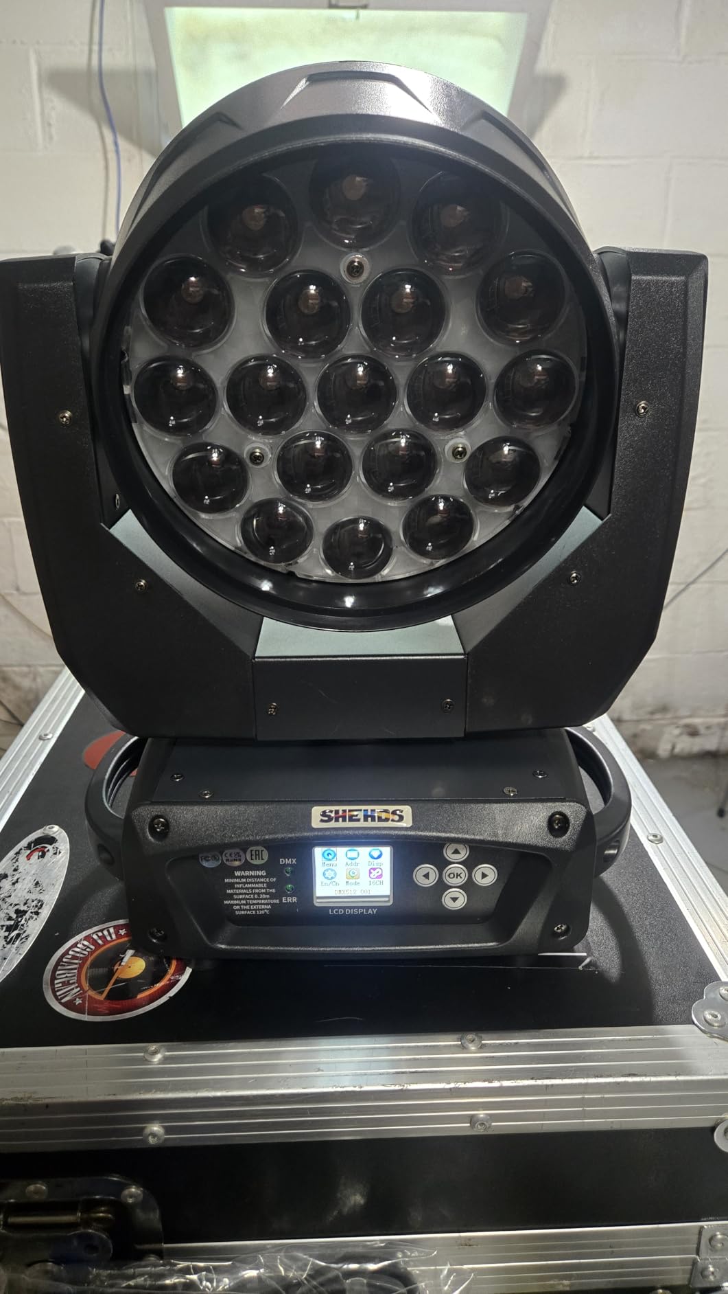 SHEHDS Moving Head Light LED 19x15W RGBW 4in1 Stage Lights - Beam/Wash/Zoom Effect, Professional DMX512 & Sound Activated Control customer photo 1