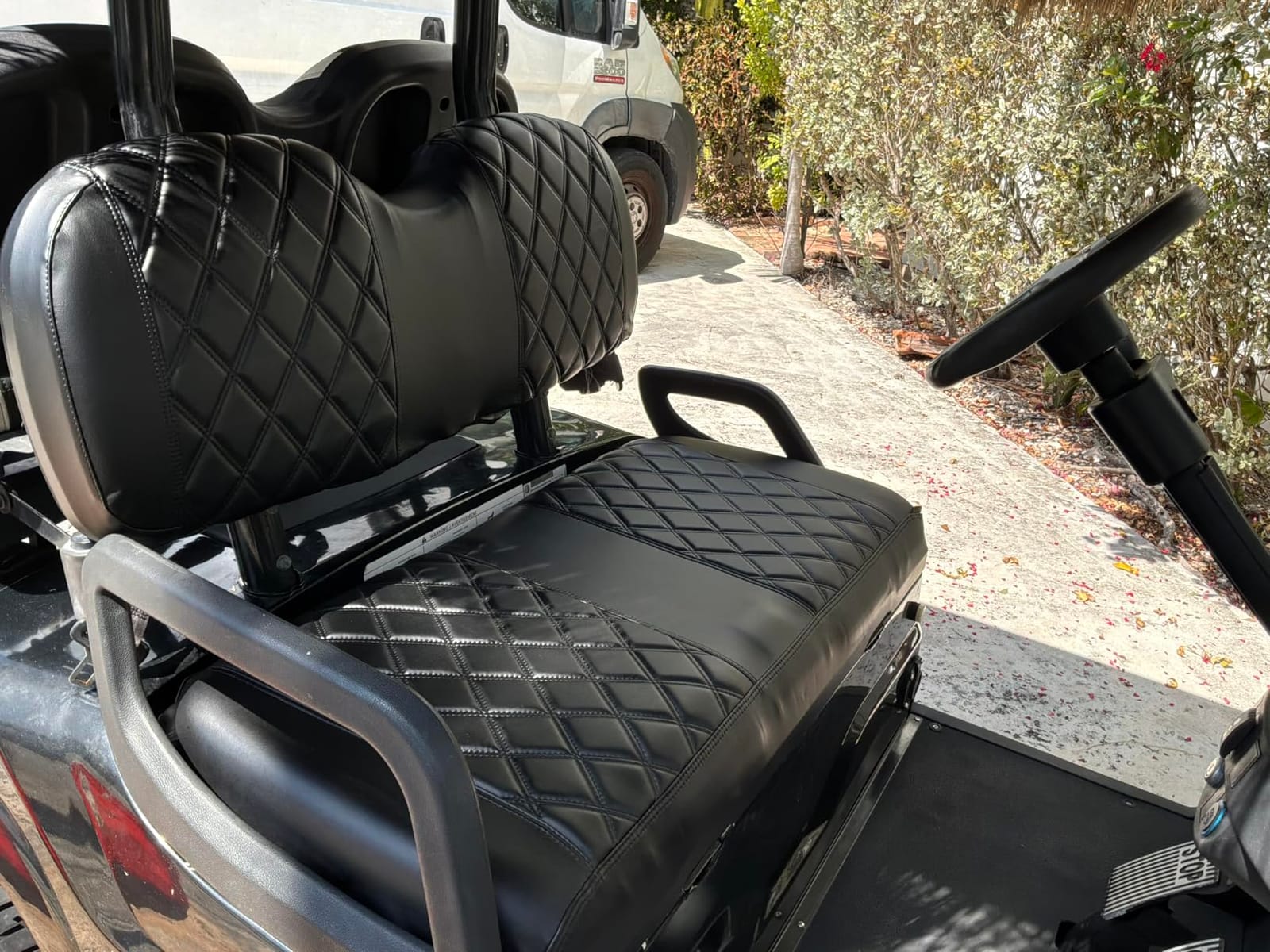 NOKINS Golf Cart Diamond Front Seat Covers for Yamaha Drive G29 & Drive 2 | Durable Vinyl Build; UV Resistant; All-Weather Protection customer photo 2