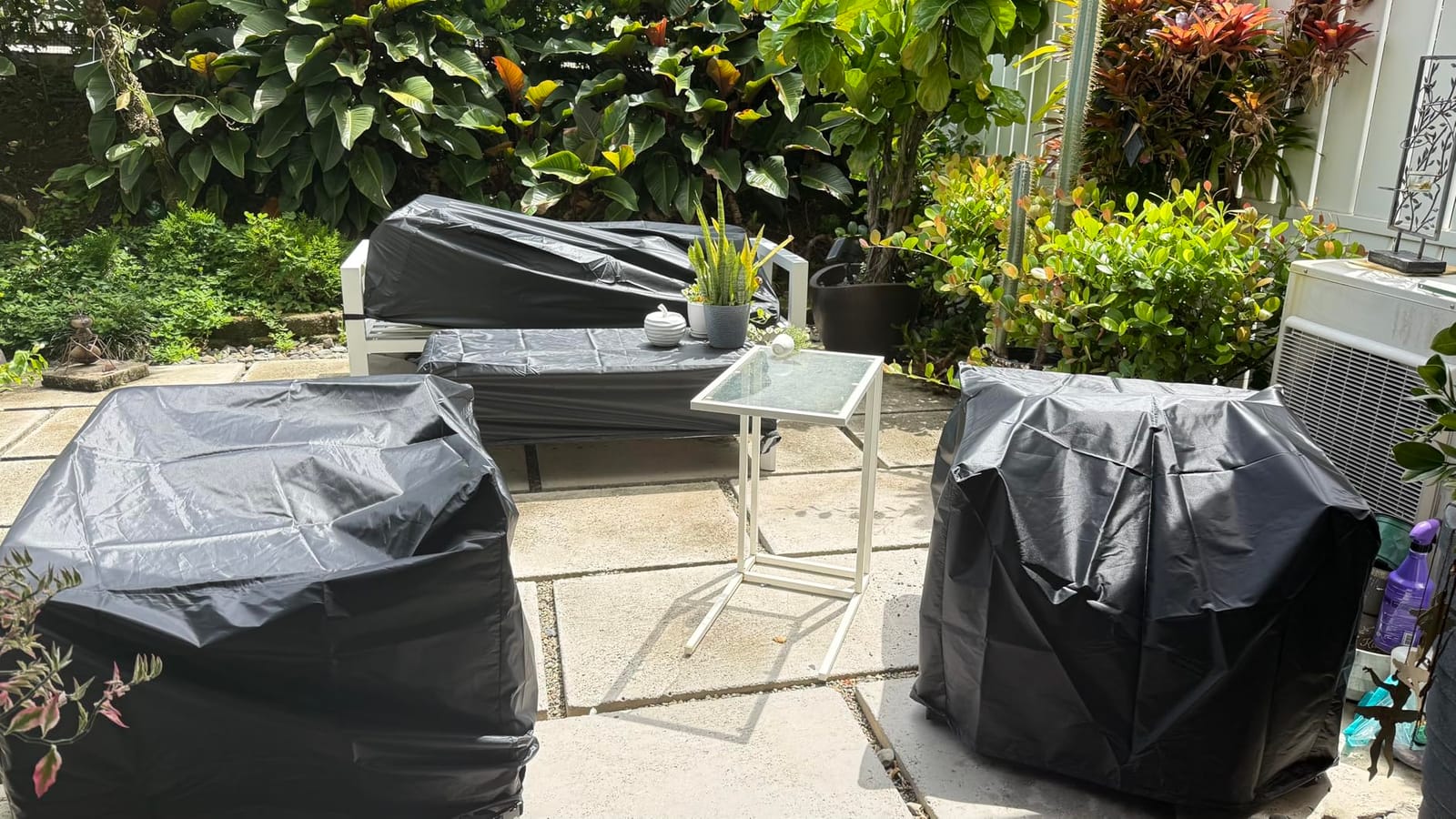 STARTWO Outdoor Furniture Cover Waterproof 4 Piece, Black, Regular, 420D | Heavy Duty Patio Furniture Covers for Rattan Wicker Conversation Set customer photo 2
