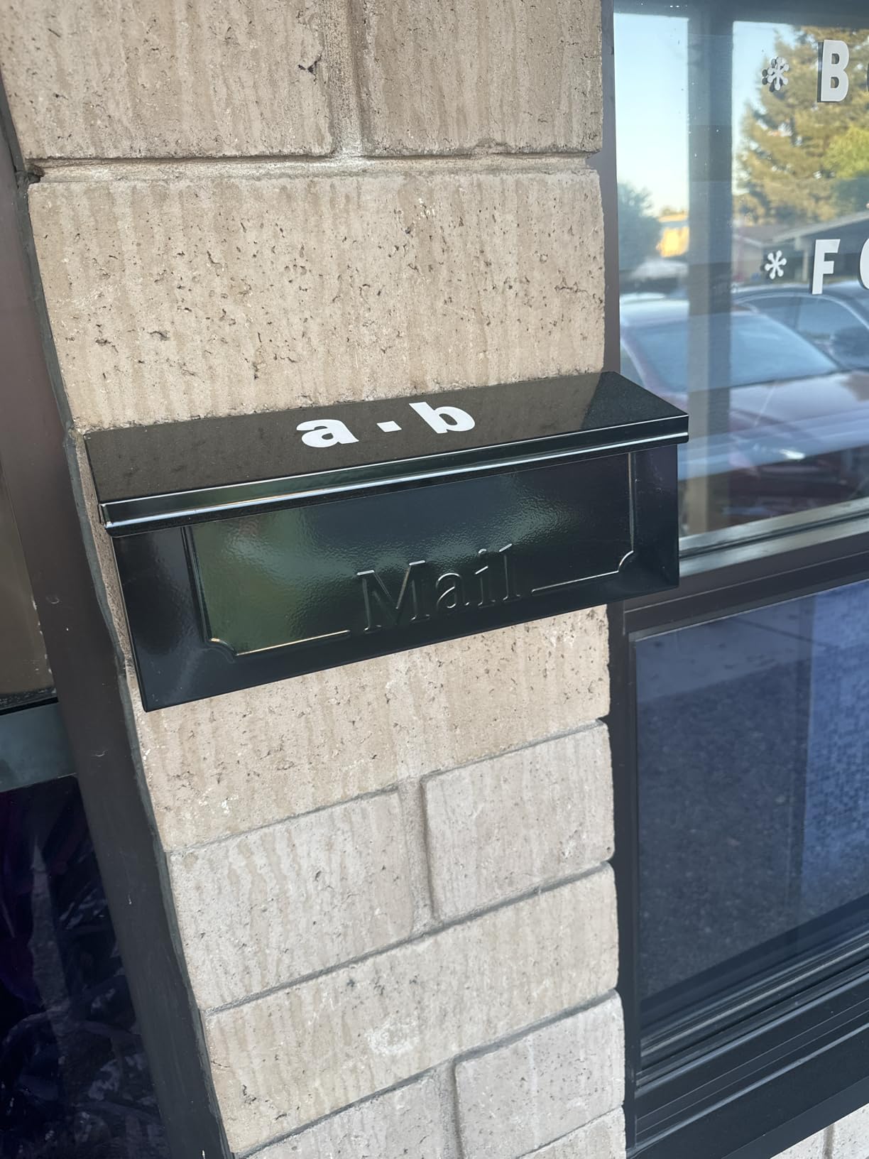 ARCHITECTURAL MAILBOXES Townhouse Galvanized Steel, Wall-Mount Mailbox, Black Small customer photo 1